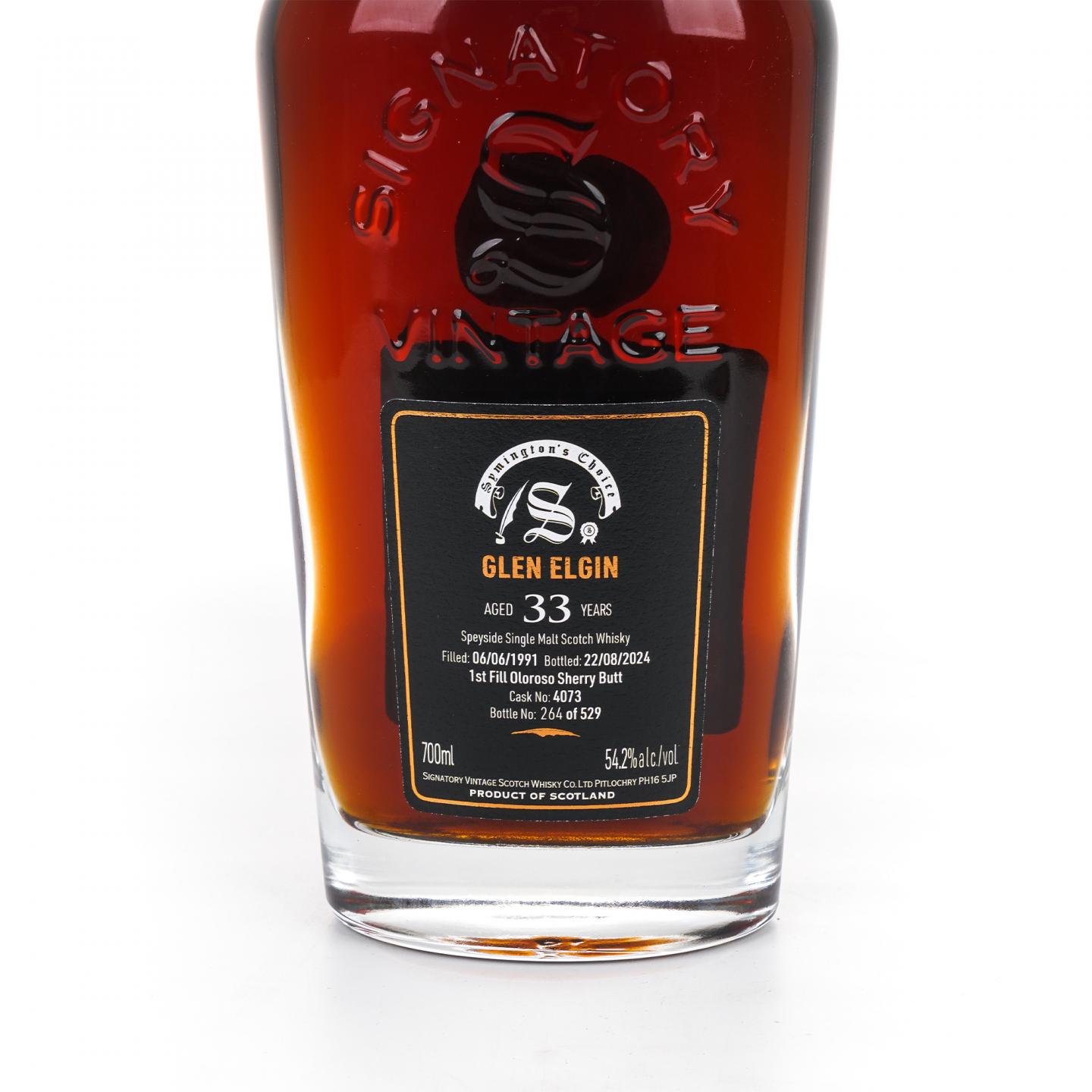 Glen Elgin 格兰爱琴 33年 1991-2024 SV 雪莉桶#4073