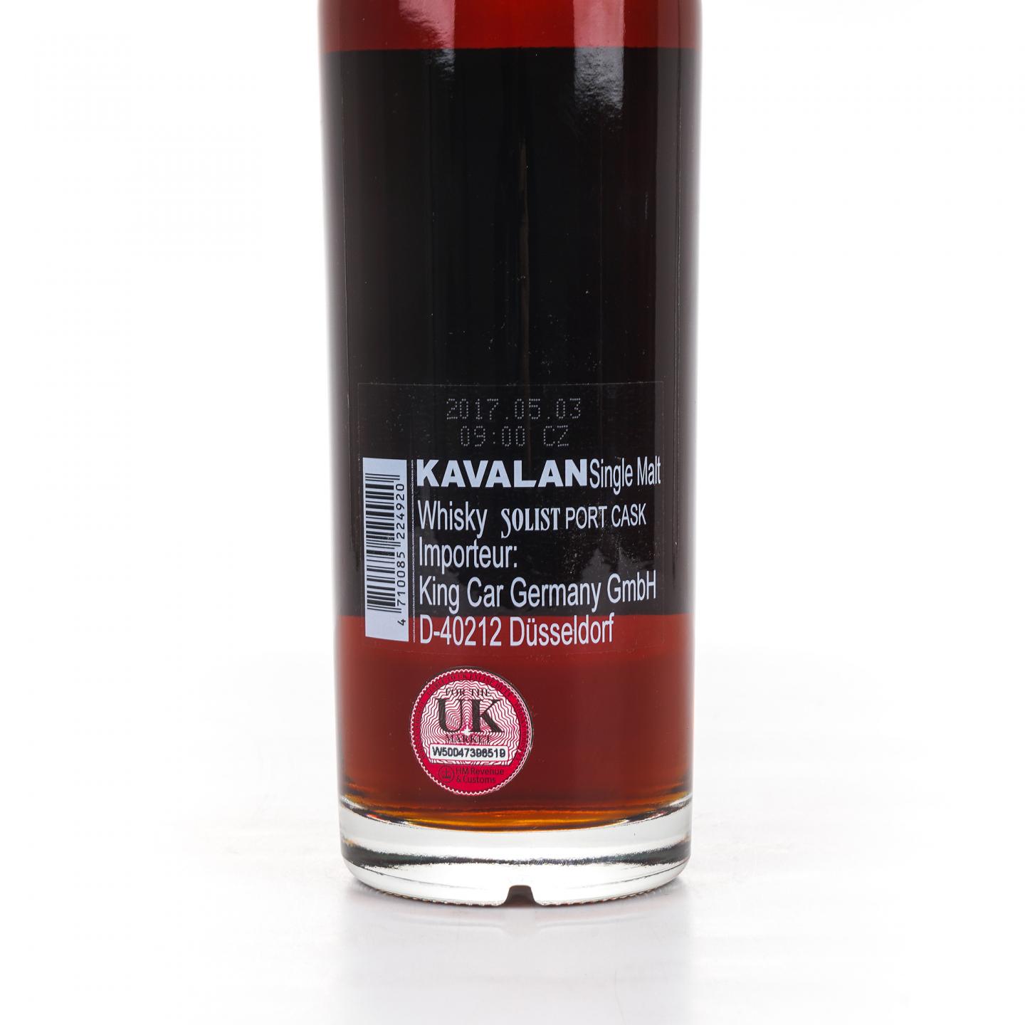 Kavalan 噶玛兰 经典独奏波特桶原酒 O090714049A 欧版