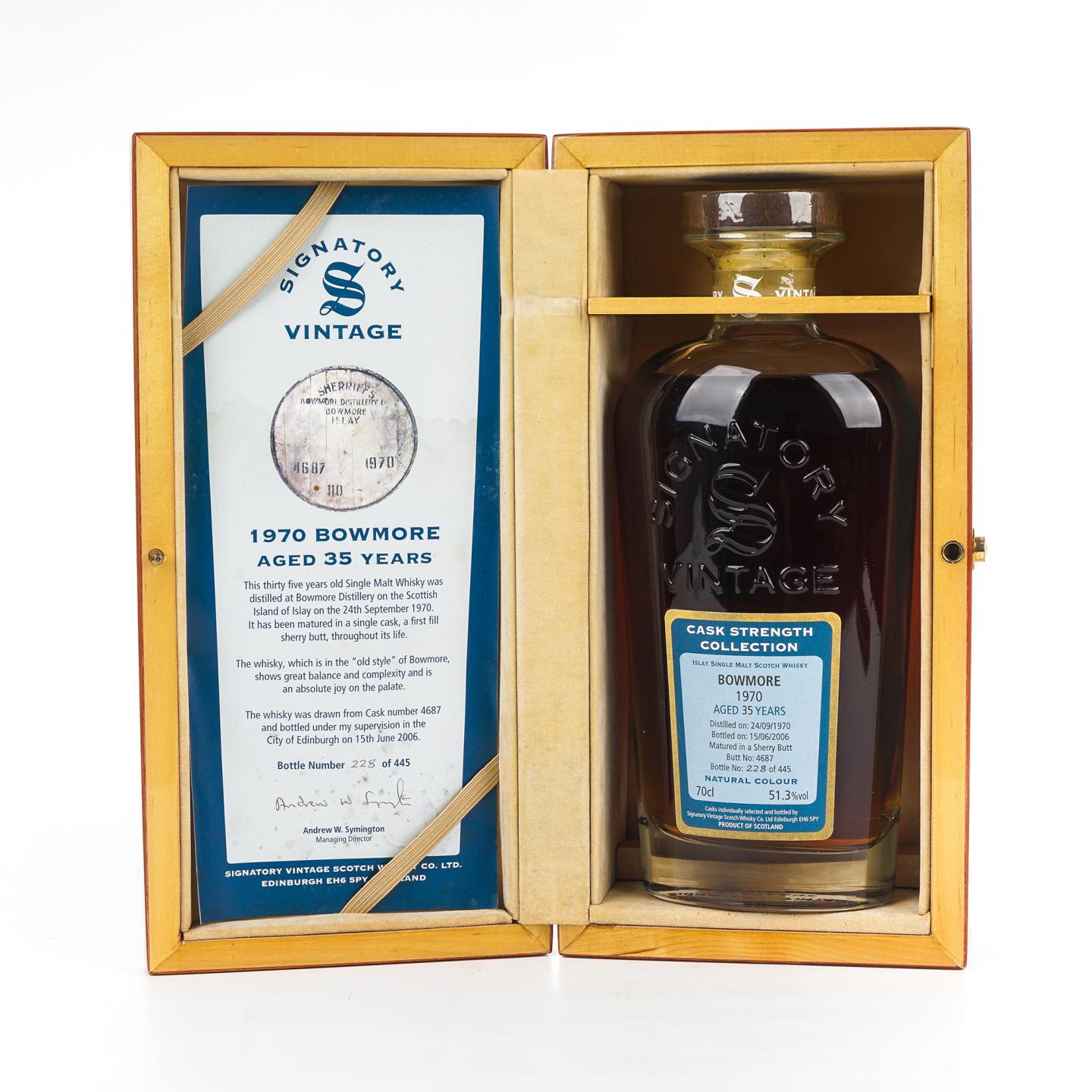 Bowmore 波摩 35年 1970-2006 SV 雪莉单桶#4687 桶强