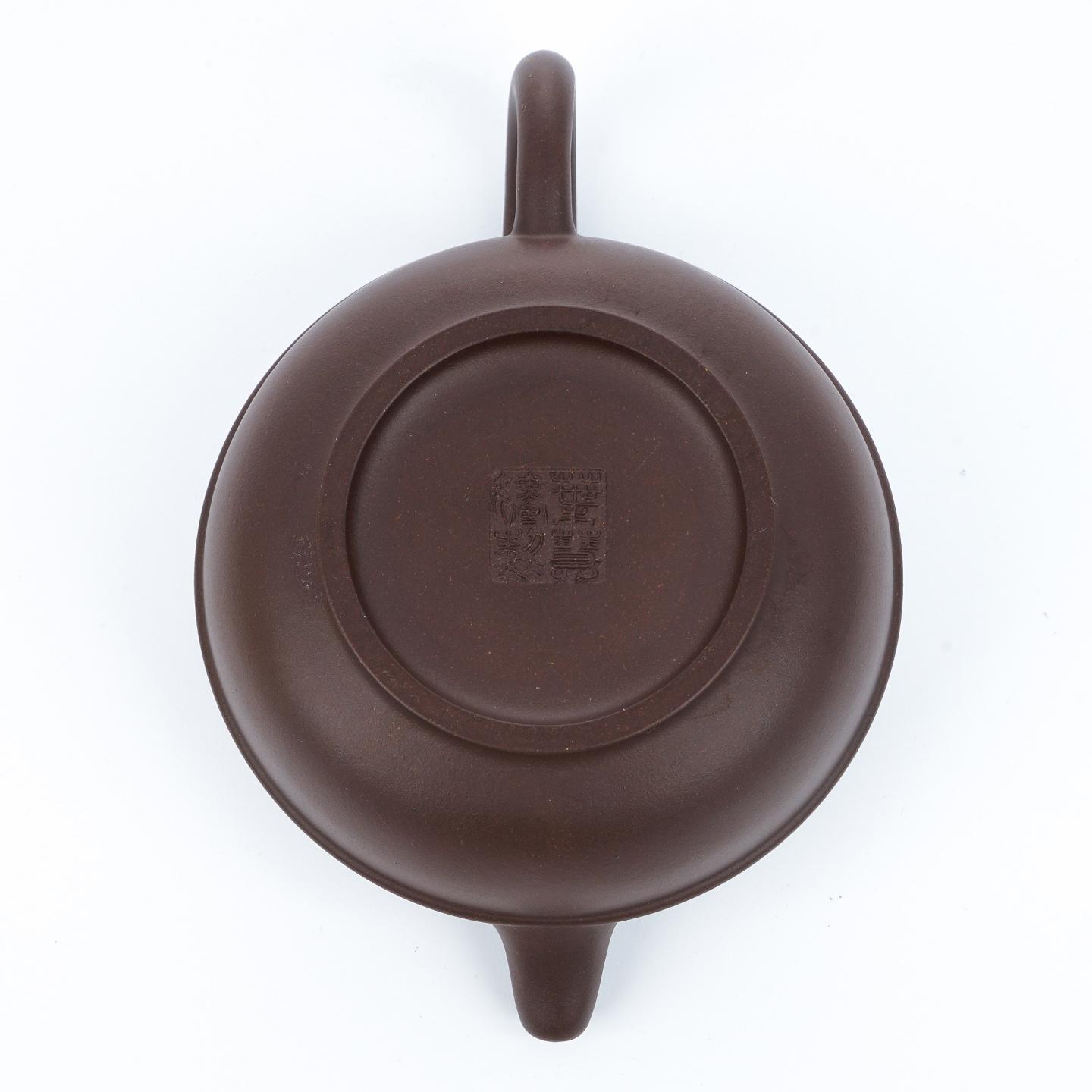 叶慧婳 线掇壶 紫砂壶 约90年代 约330cc 约高86mm