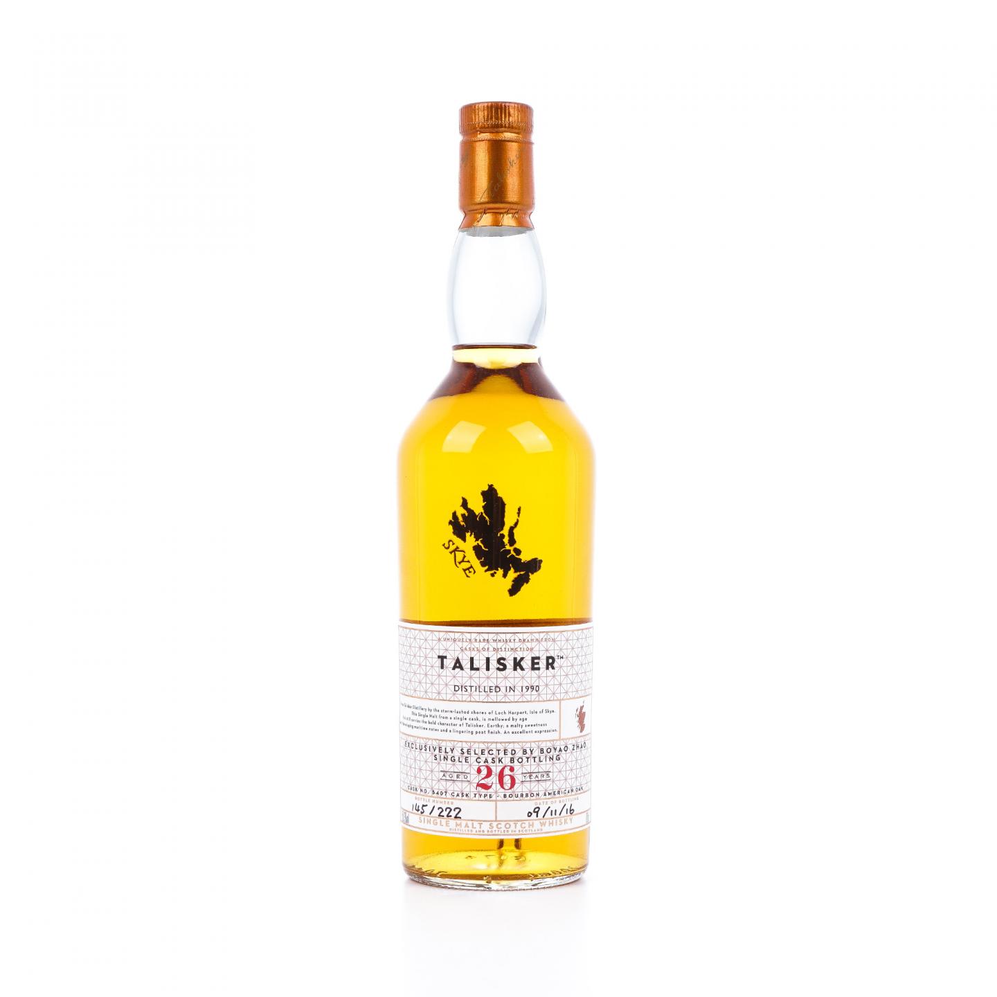 Talisker 泰斯卡 26年 1990-2016 COD 赵波尧选桶