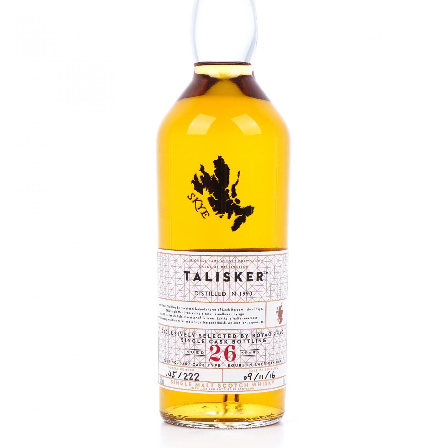 Talisker 泰斯卡 26年 1990-2016 COD 赵波尧选桶