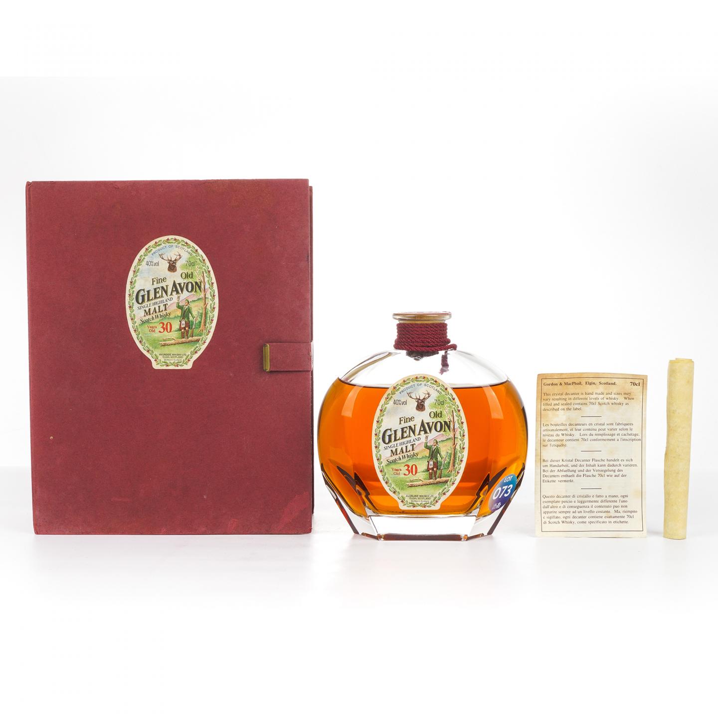 Glen Avon 格兰雅芳 30年 水晶瓶