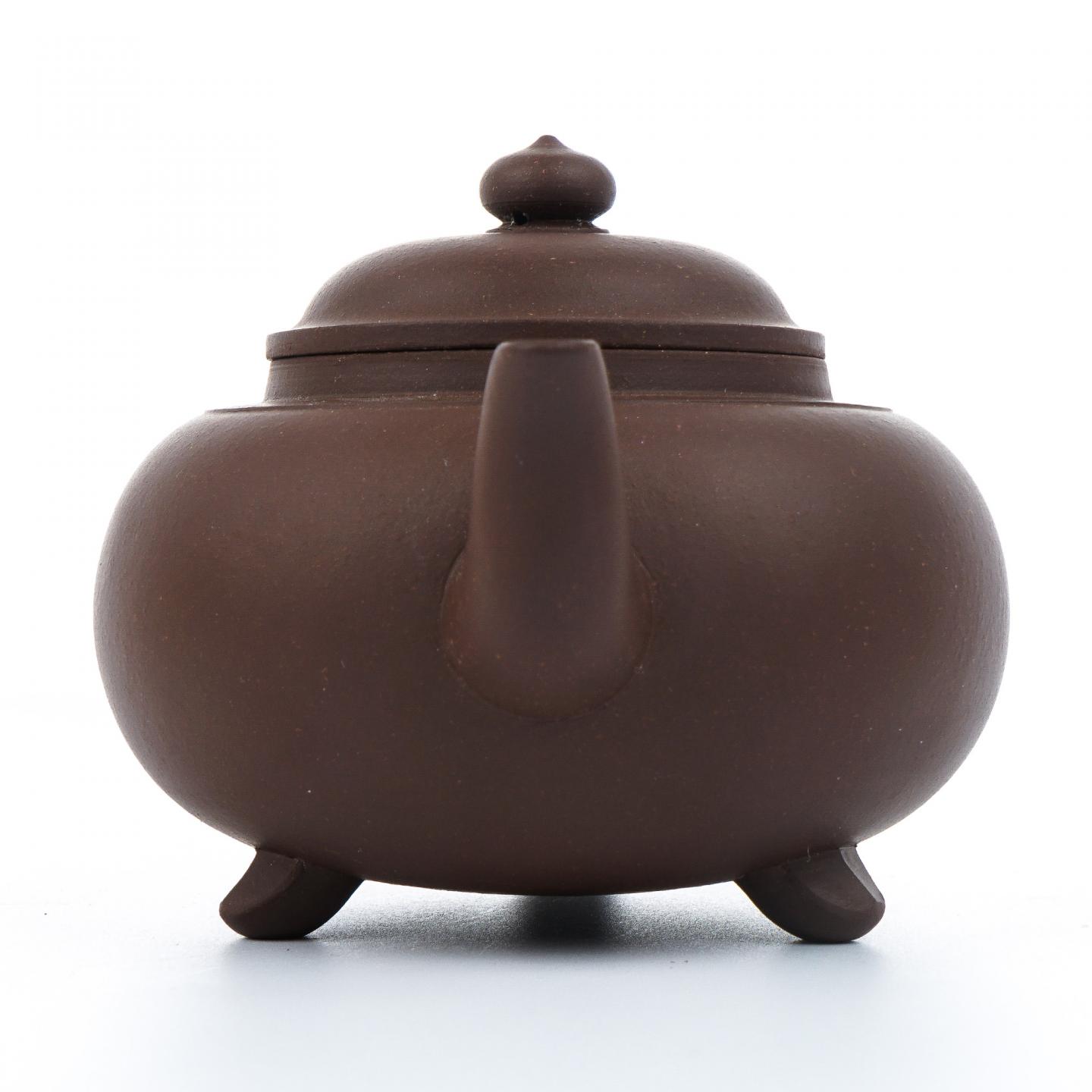 任陶渊 三足鼎炉壶 紫砂壶 约90年代 约360cc 约高92mm