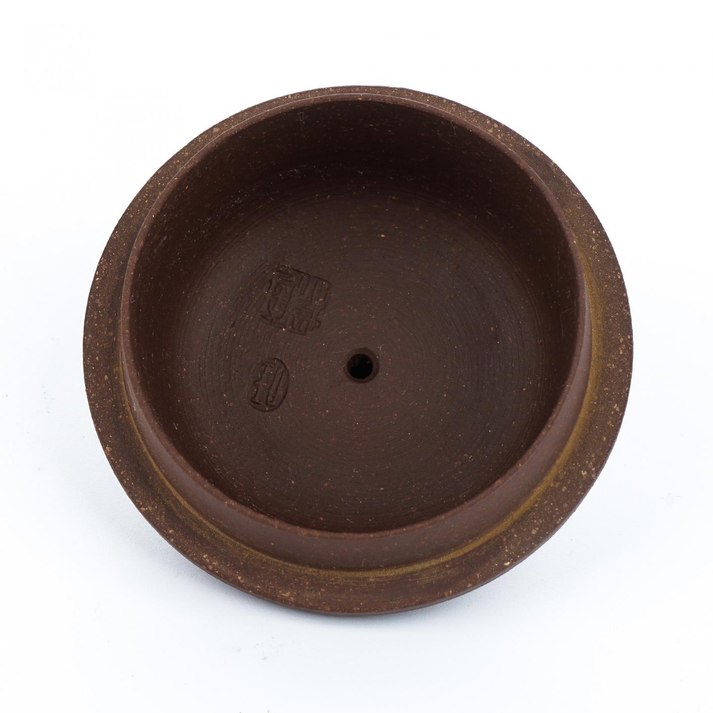 任陶渊 三足鼎炉壶 紫砂壶 约90年代 约360cc 约高92mm