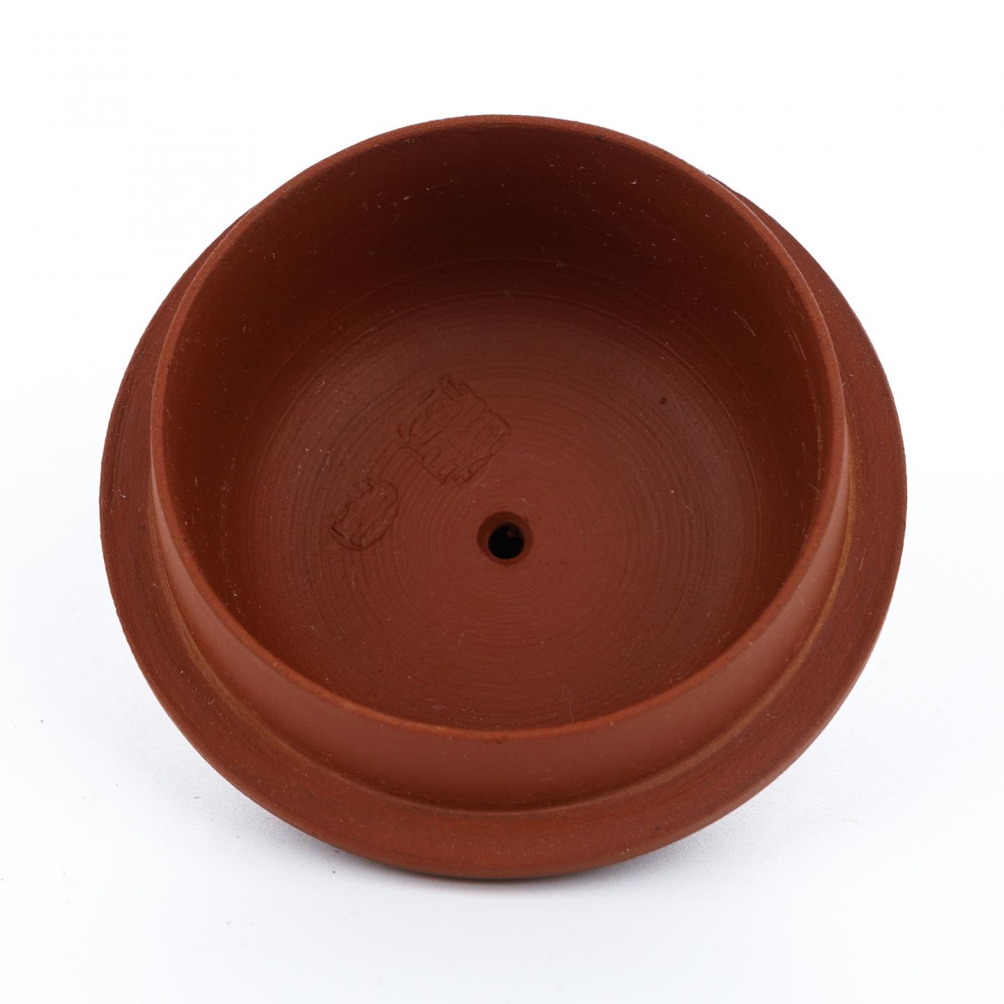 任陶渊 三足鼎炉壶 紫砂壶 约90年代 约350cc 约高93mm