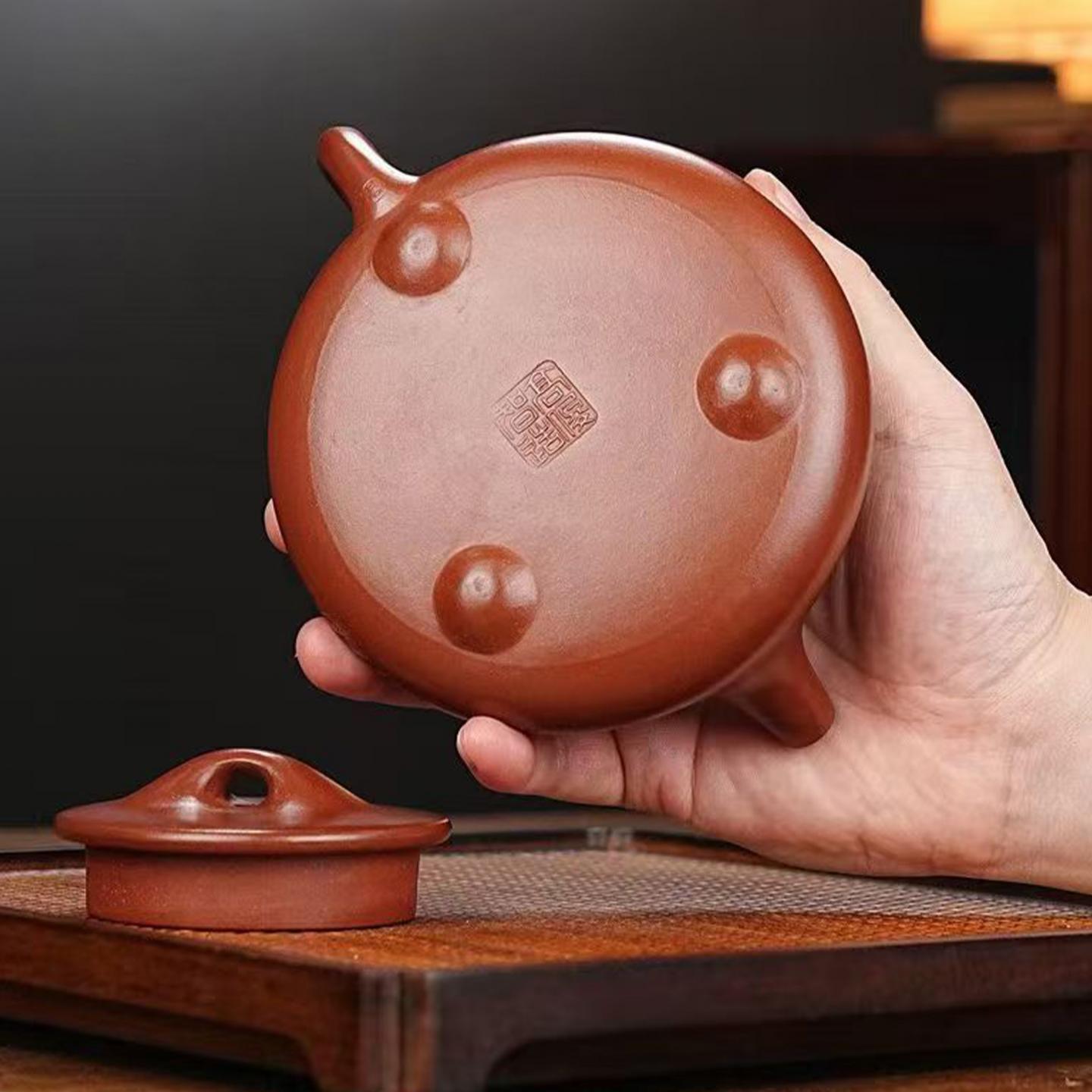 高俊 石瓢壶 紫砂壶 原矿龙血砂 约420cc