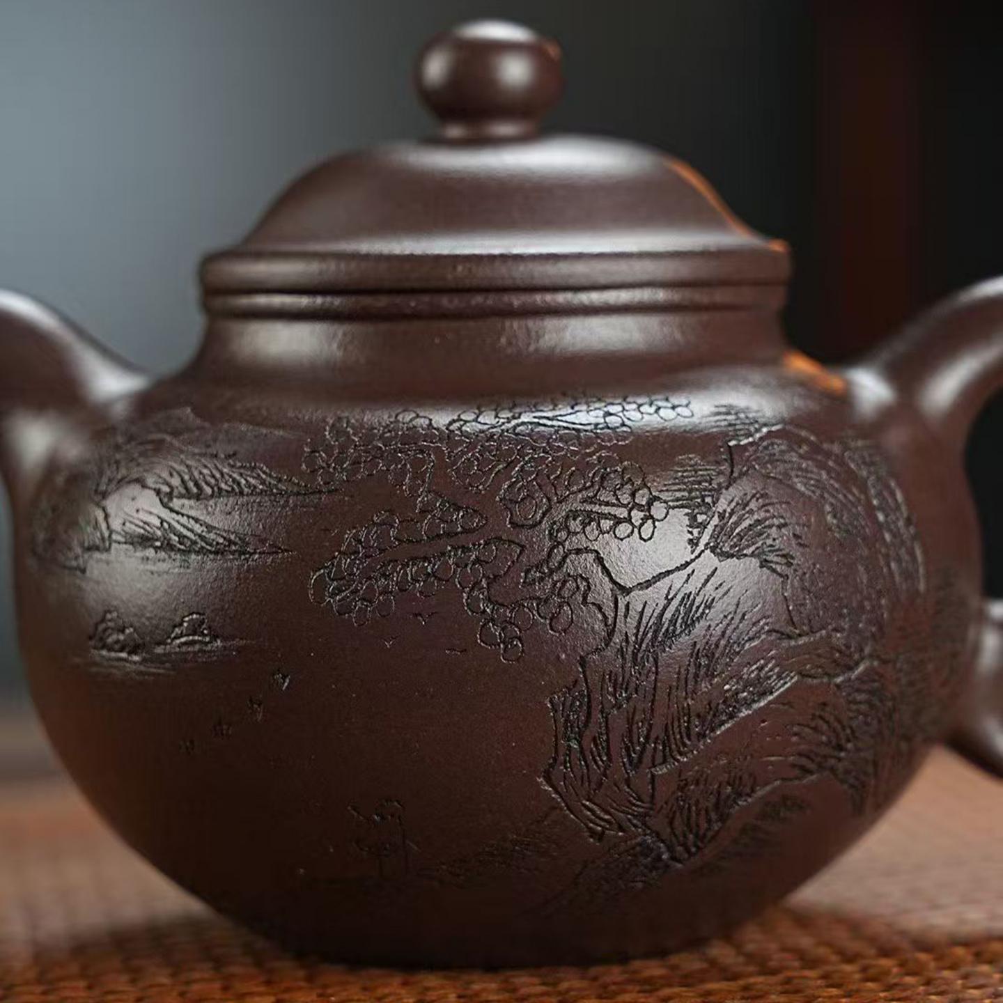 高俊 莲子壶 紫砂壶 原矿紫泥 约300cc