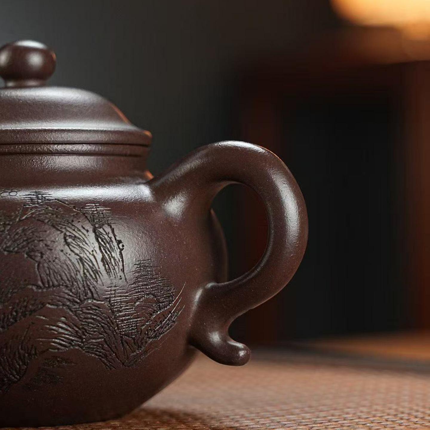 高俊 莲子壶 紫砂壶 原矿紫泥 约300cc