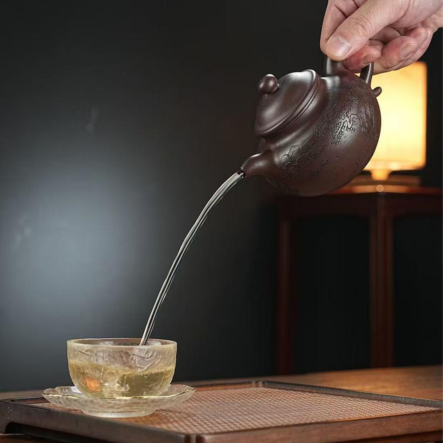 高俊 莲子壶 紫砂壶 原矿紫泥 约300cc