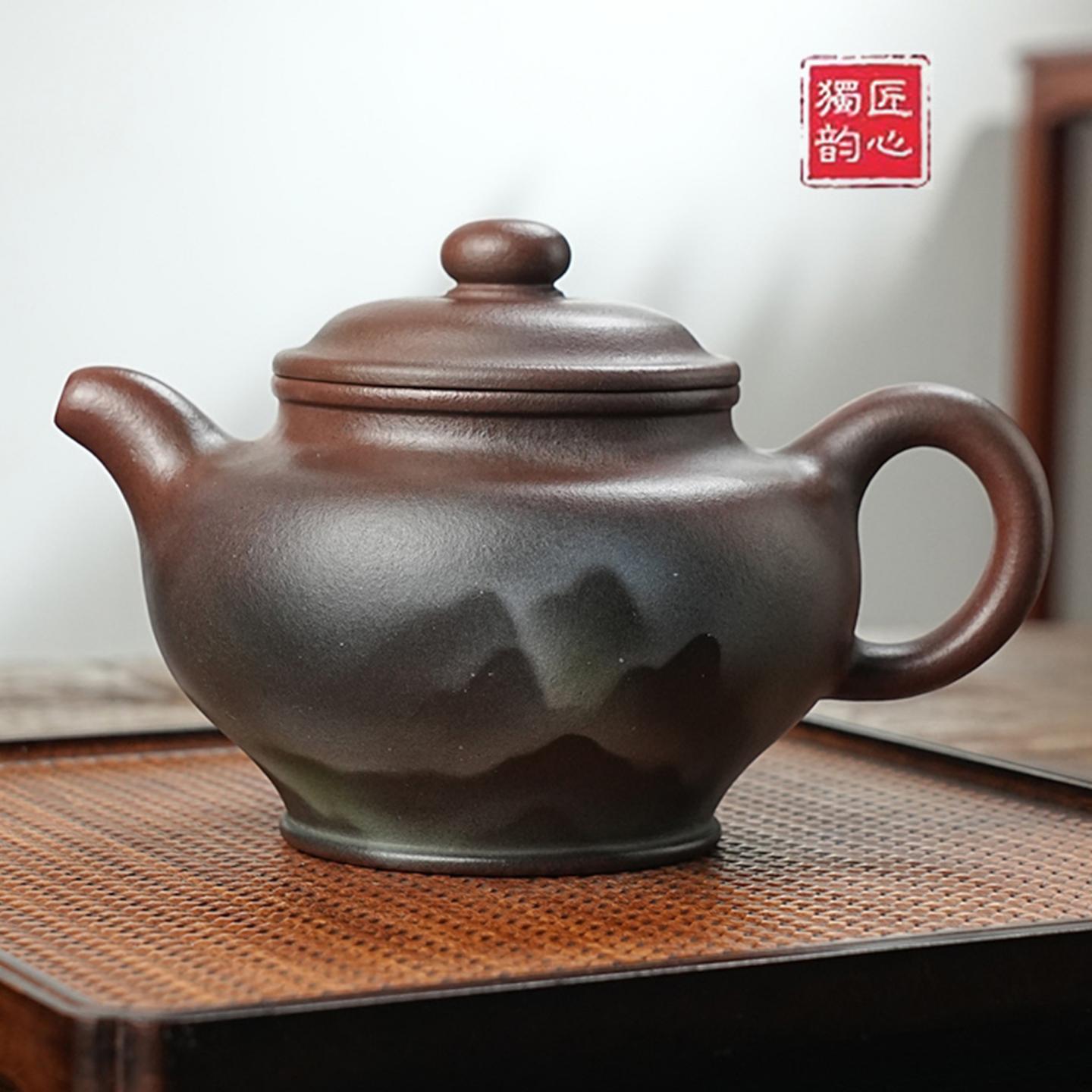 高俊 掇只壶 紫砂壶 原矿紫泥 约580cc