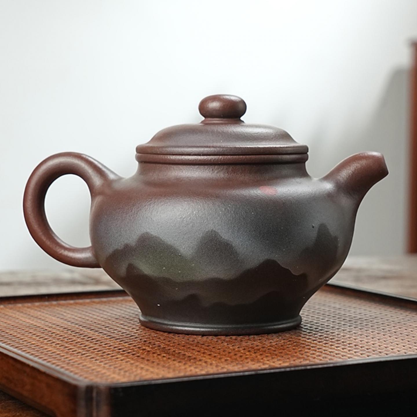 高俊 掇只壶 紫砂壶 原矿紫泥 约580cc