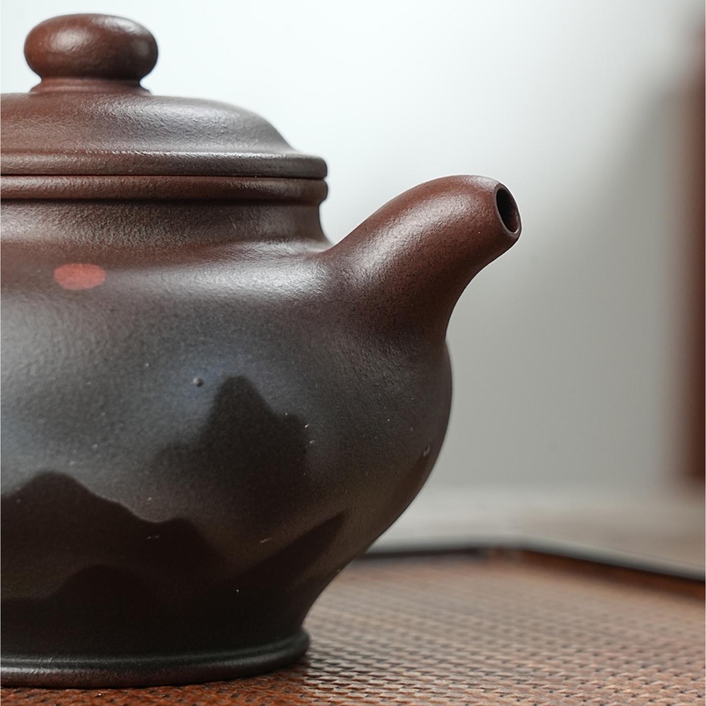 高俊 掇只壶 紫砂壶 原矿紫泥 约580cc