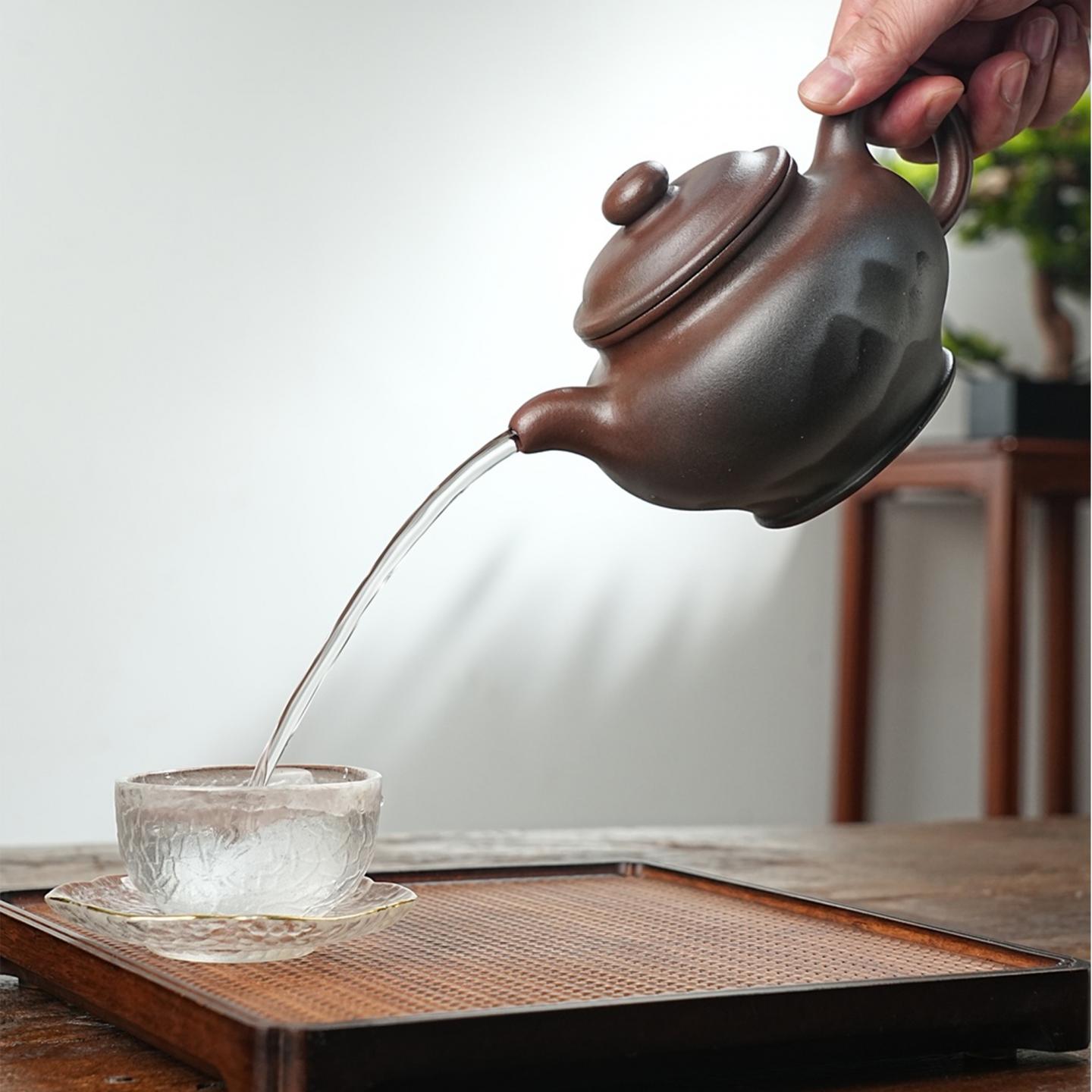 高俊 掇只壶 紫砂壶 原矿紫泥 约580cc