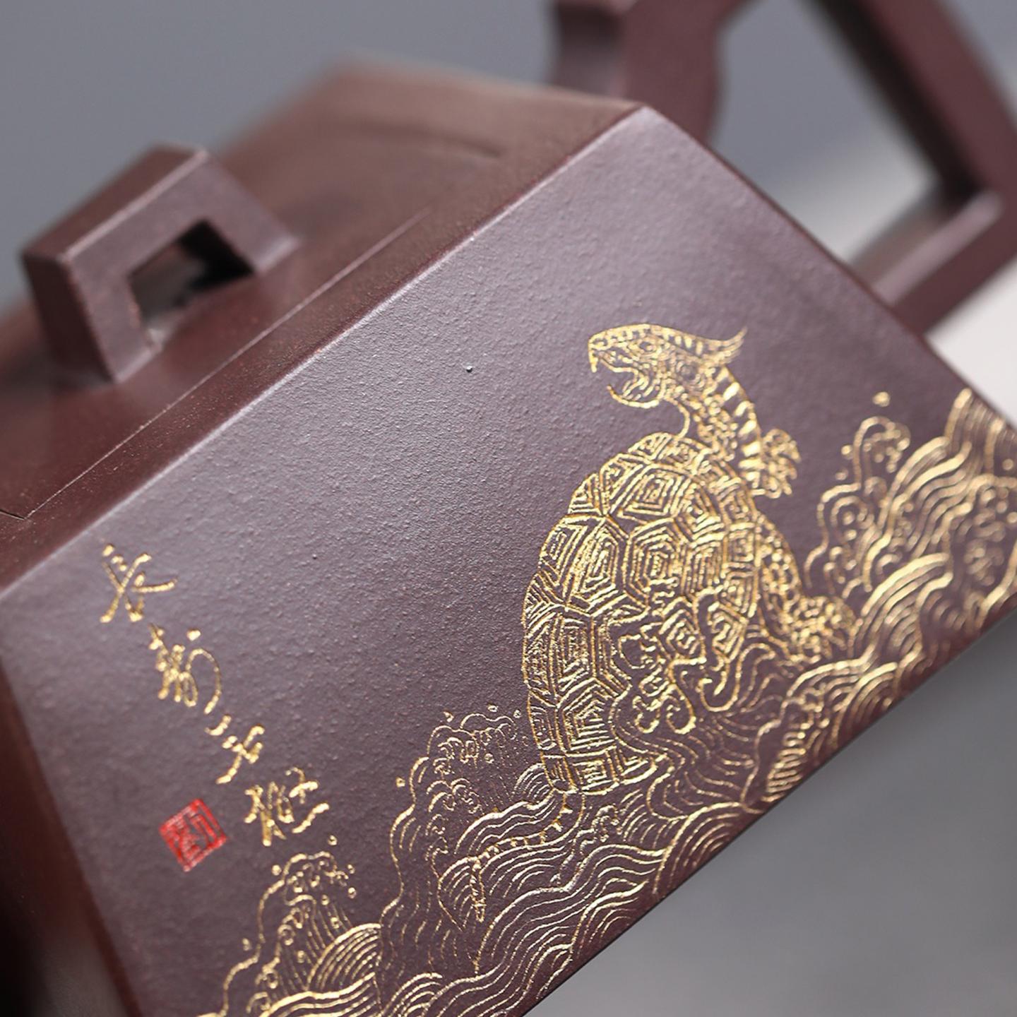 邱爽 升方壶 紫砂壶 约350cc