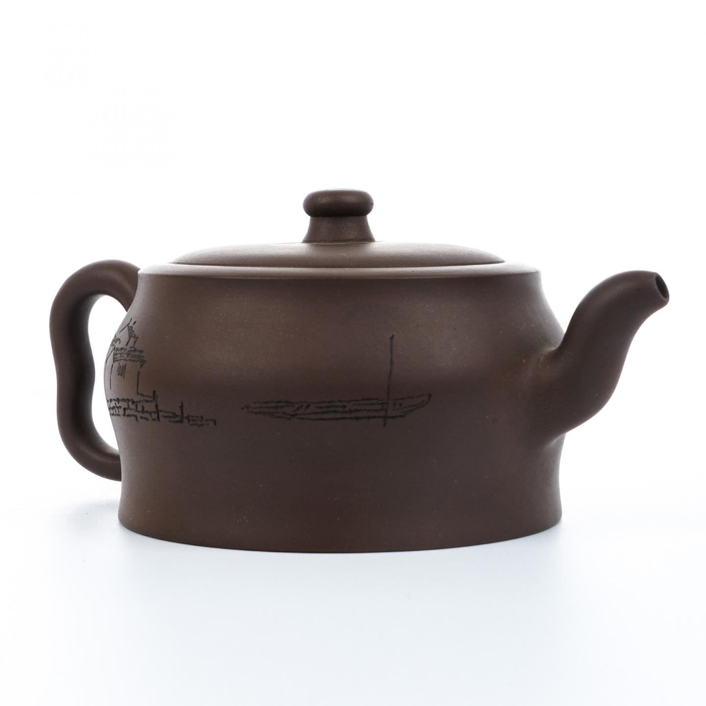 （长乐弘）【徐秀棠题字】亘古壶 紫砂壶 当代 约380cc 约高77mm