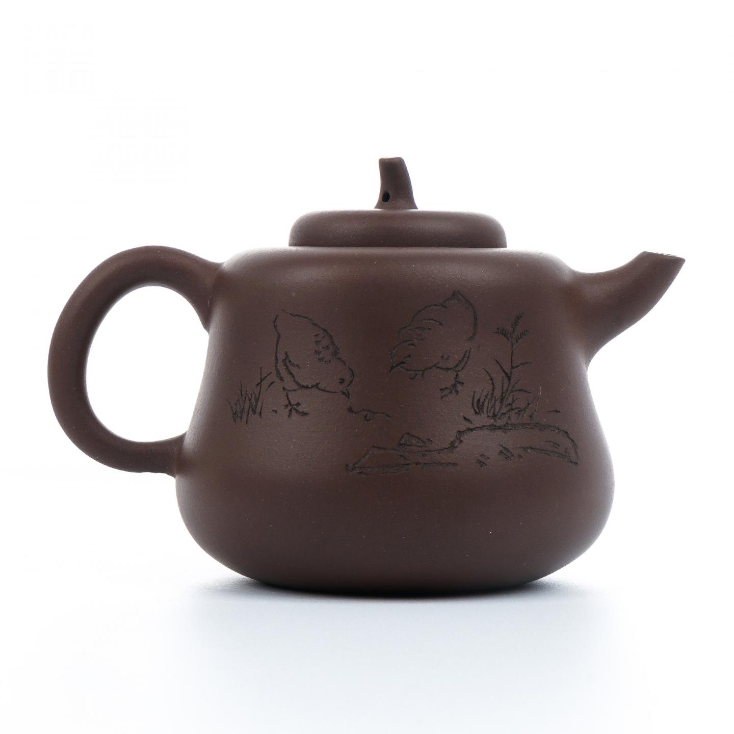 （长乐弘）【徐秀棠题字】葫芦壶 紫砂壶 当代 约360cc 约高93mm