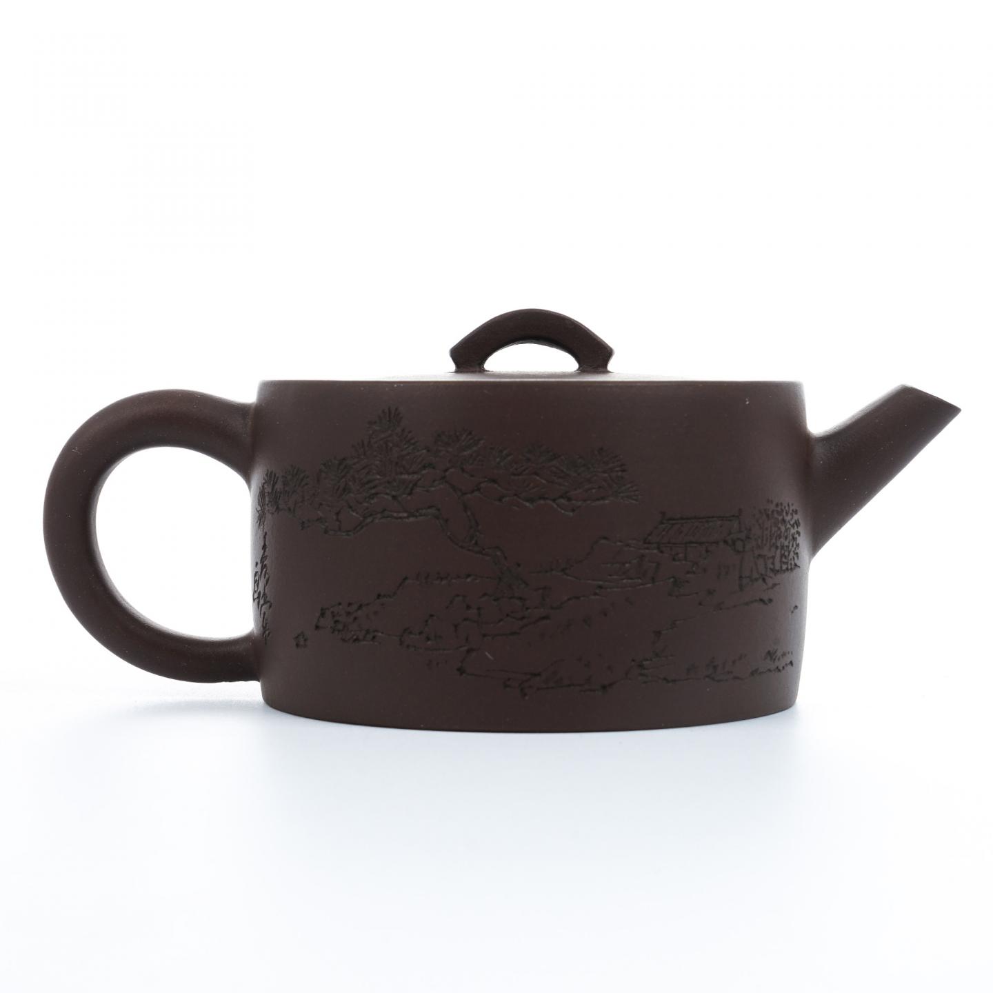 （长乐弘）【徐秀棠题字】瓦当壶 紫砂壶 当代 约210cc 约高61mm