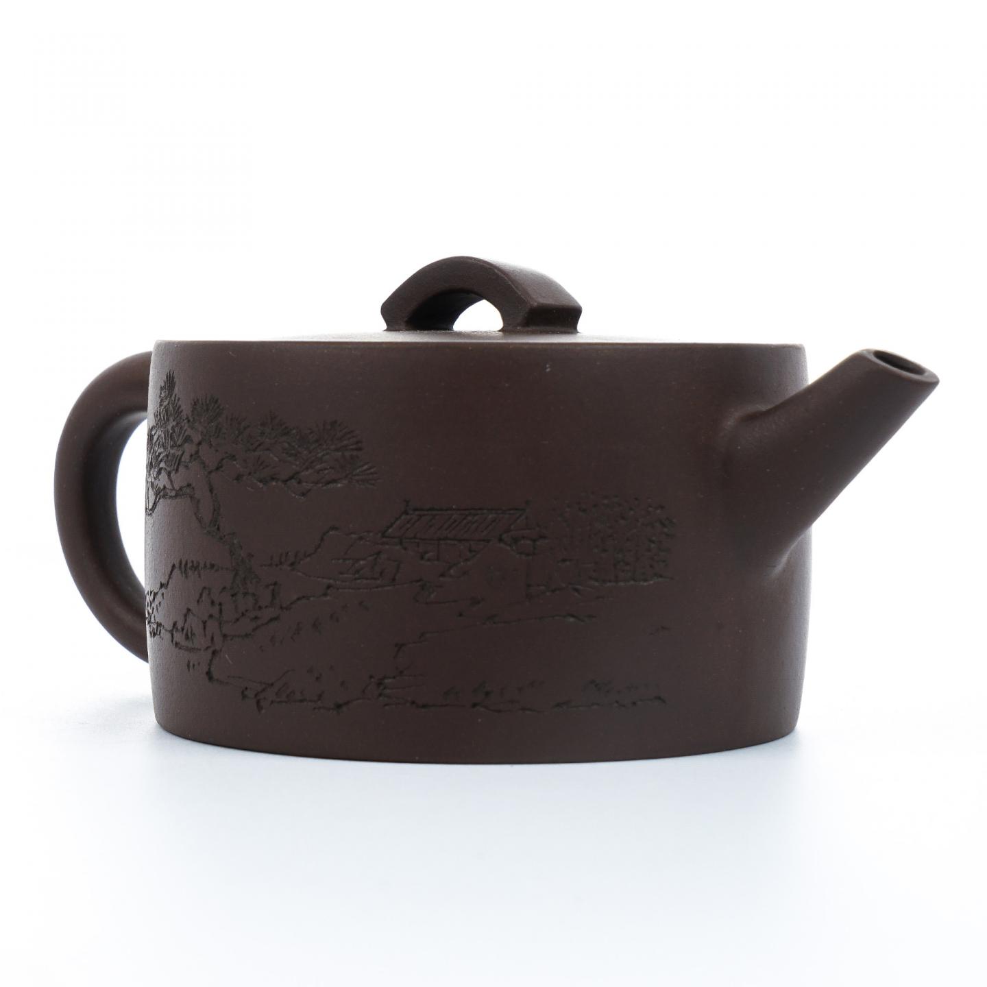 （长乐弘）【徐秀棠题字】瓦当壶 紫砂壶 当代 约210cc 约高61mm