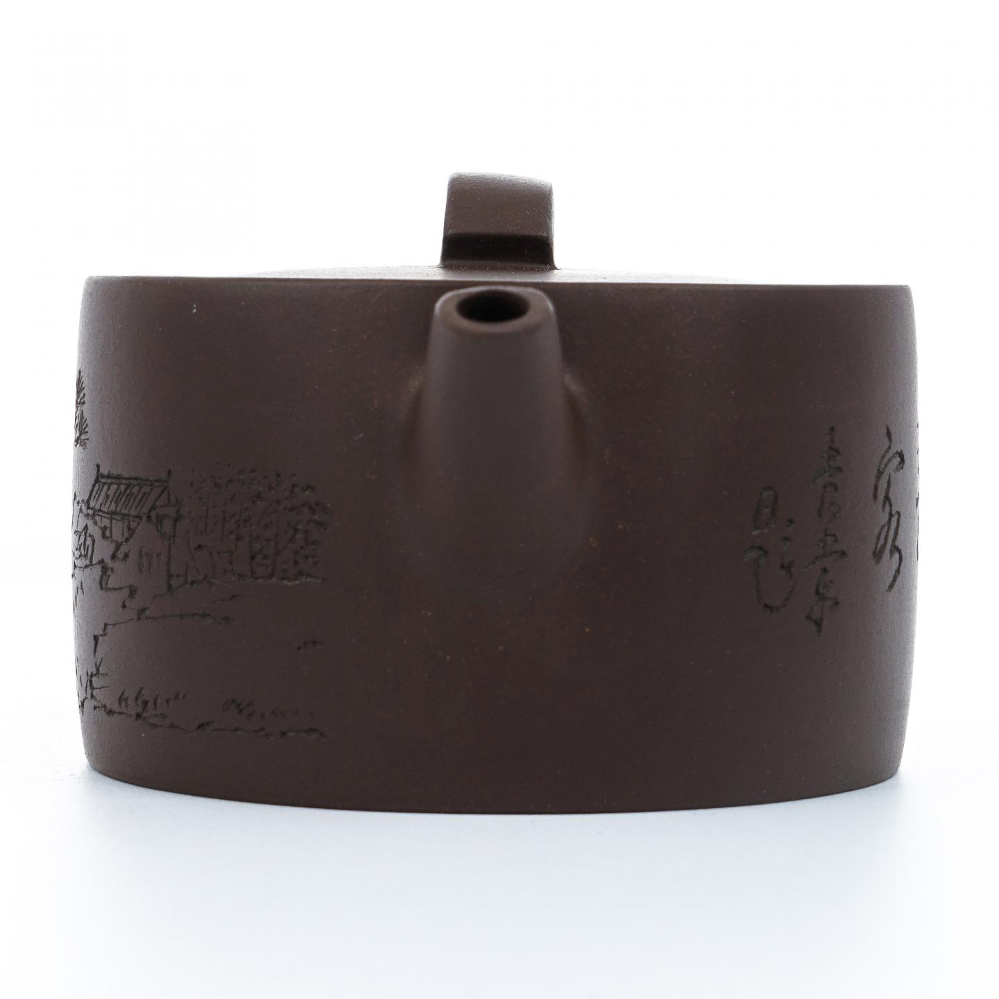 （长乐弘）【徐秀棠题字】瓦当壶 紫砂壶 当代 约210cc 约高61mm