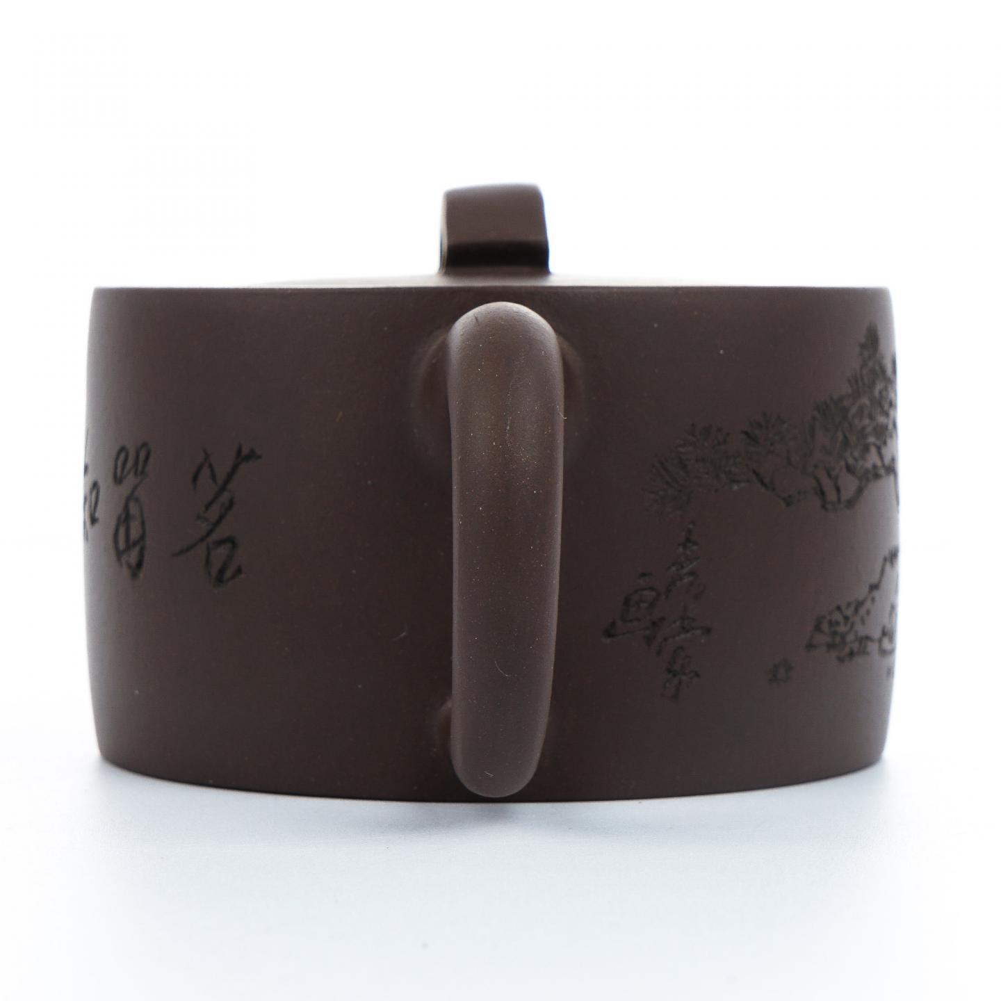 （长乐弘）【徐秀棠题字】瓦当壶 紫砂壶 当代 约210cc 约高61mm