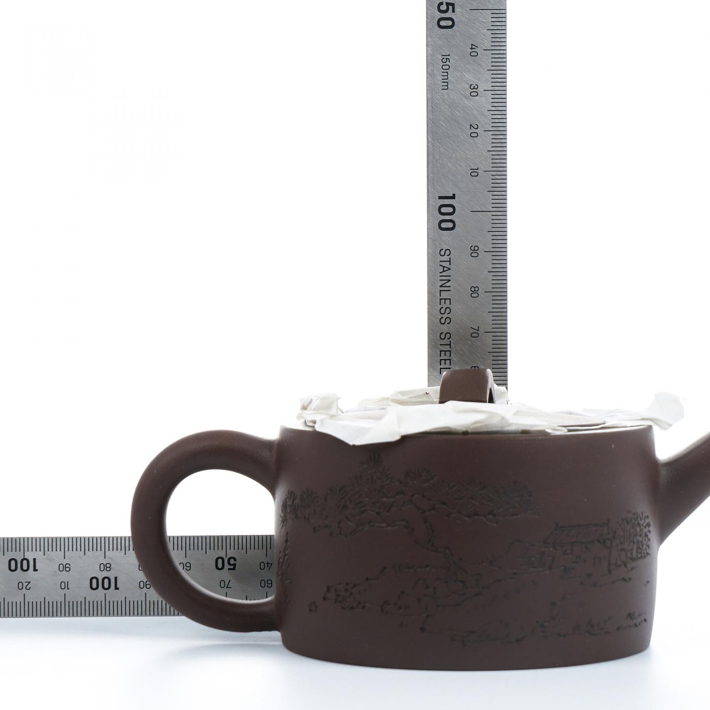 （长乐弘）【徐秀棠题字】瓦当壶 紫砂壶 当代 约210cc 约高61mm