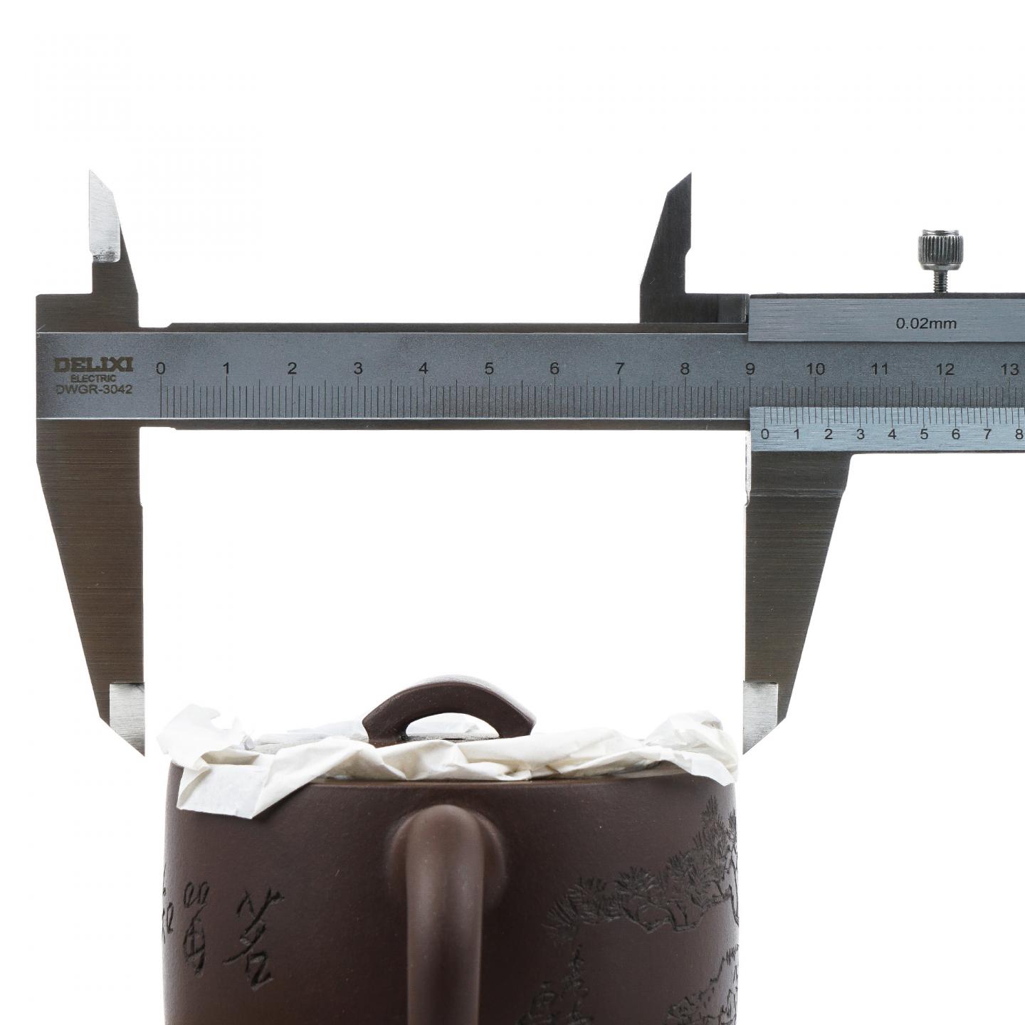 （长乐弘）【徐秀棠题字】瓦当壶 紫砂壶 当代 约210cc 约高61mm