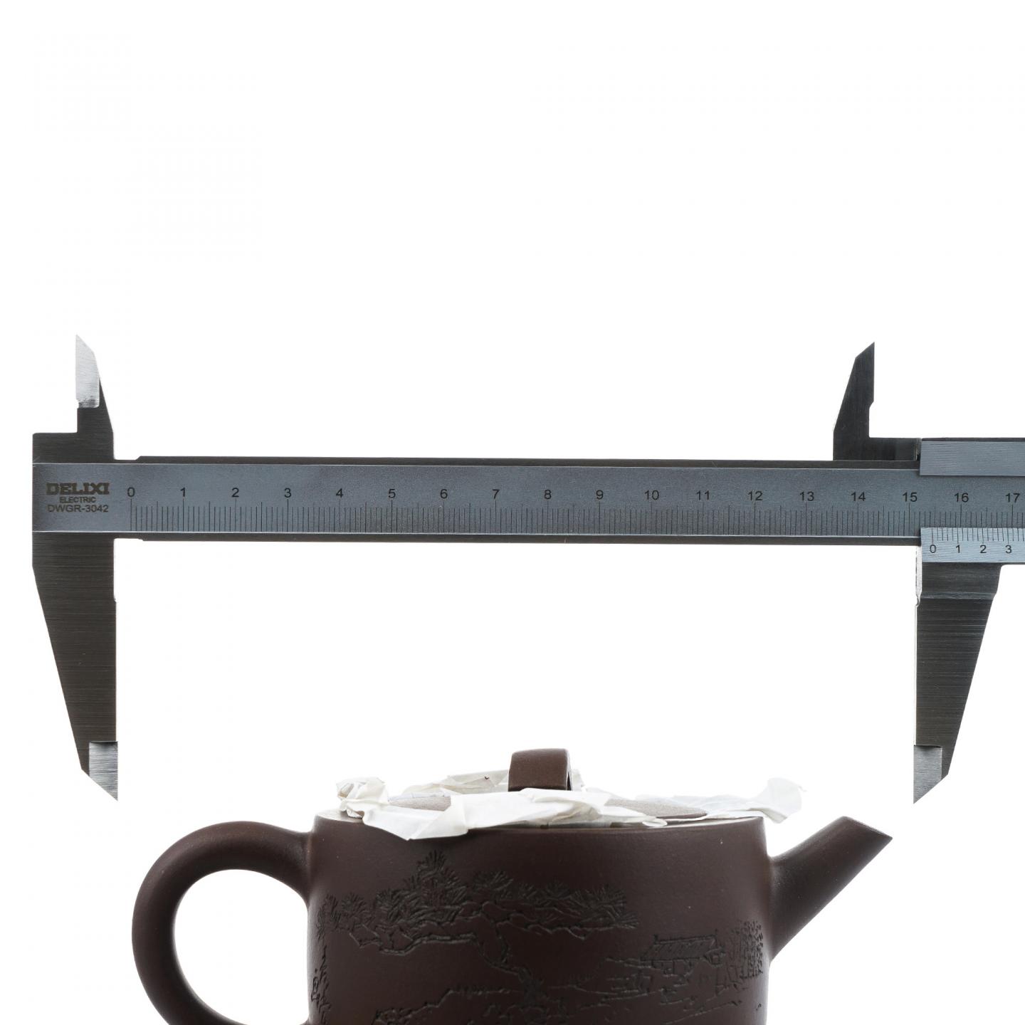 （长乐弘）【徐秀棠题字】瓦当壶 紫砂壶 当代 约210cc 约高61mm