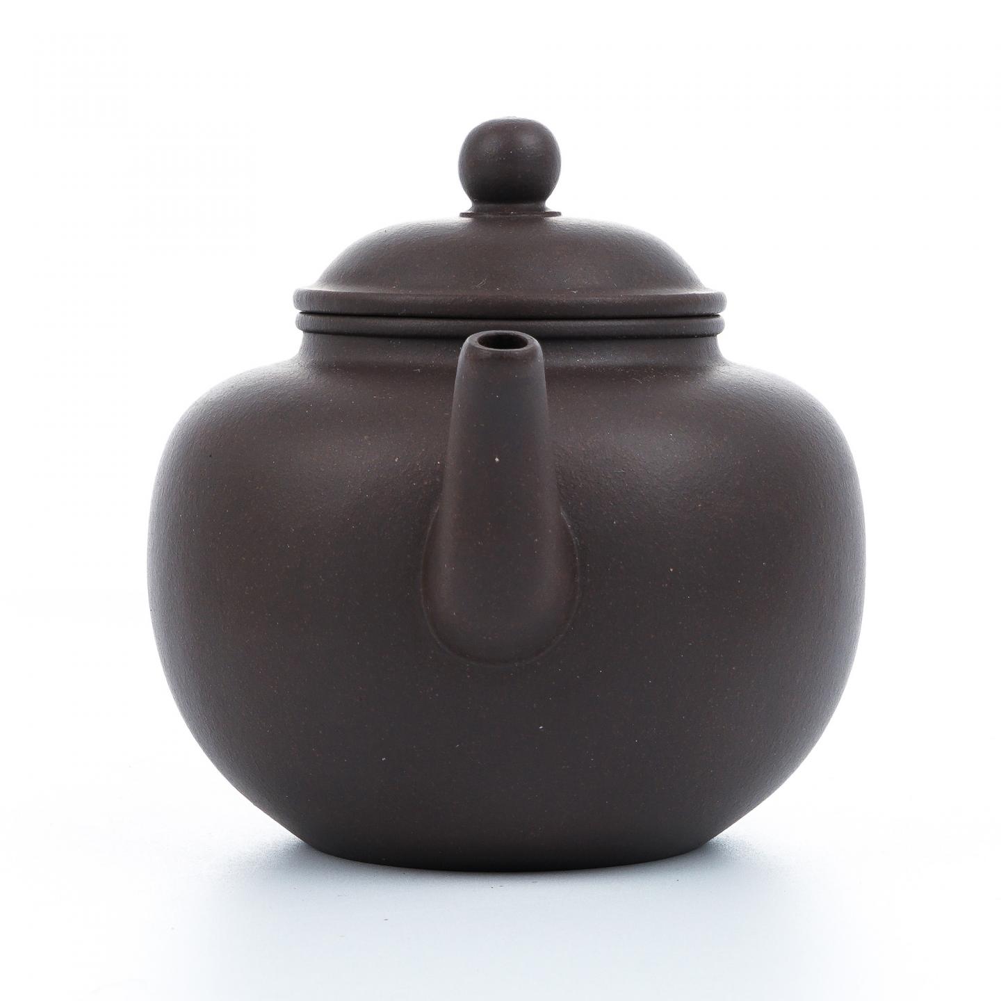 周陶森 圆掇壶 紫砂壶 约90年代 约360cc 约高103mm