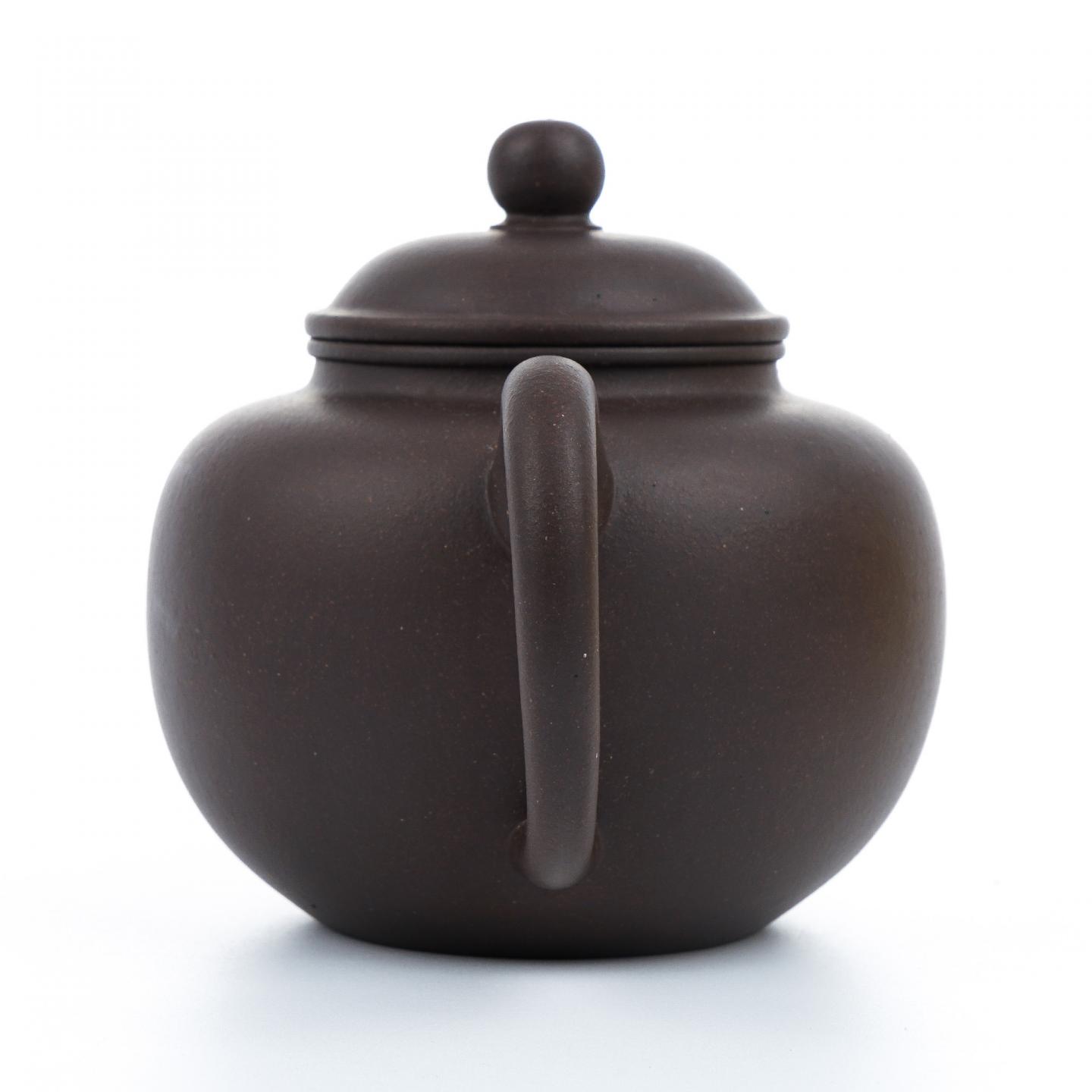 周陶森 圆掇壶 紫砂壶 约90年代 约360cc 约高103mm