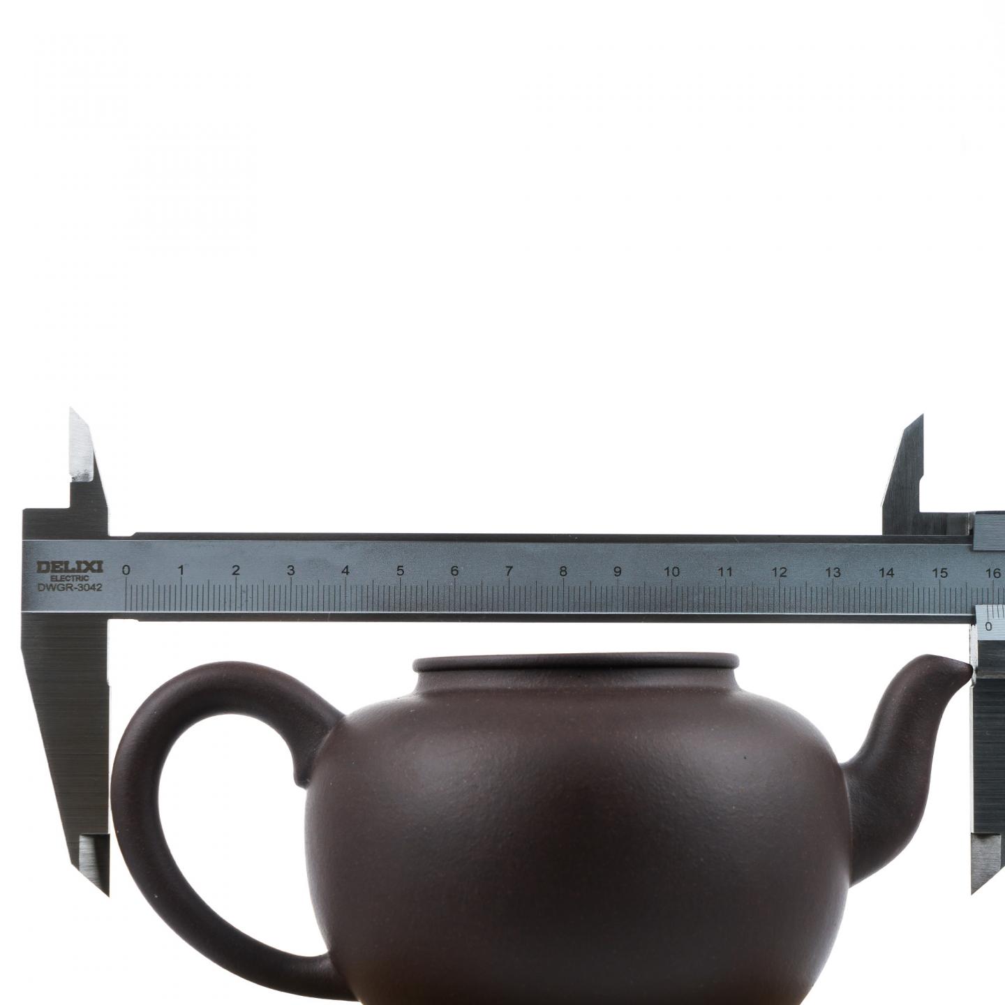 周陶森 圆掇壶 紫砂壶 约90年代 约360cc 约高103mm