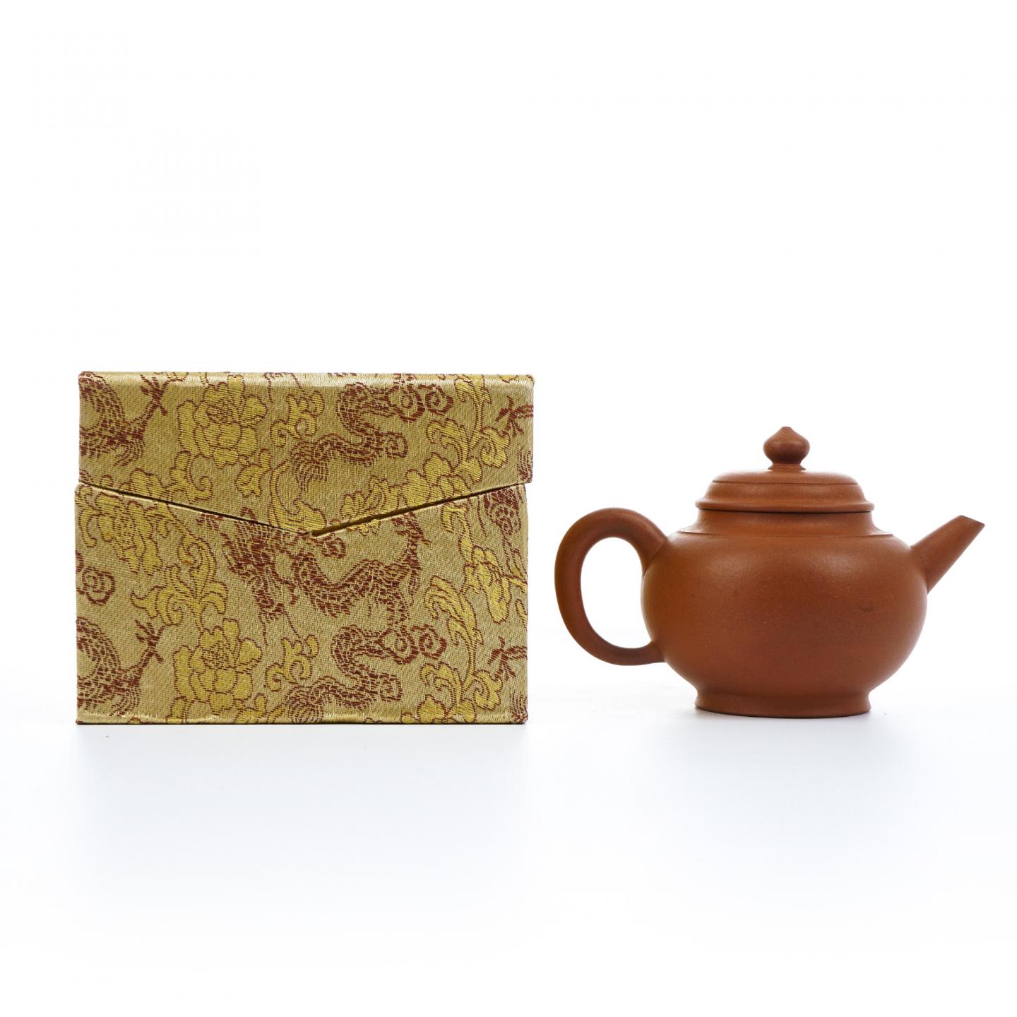 曹铭鸣 肩线宫灯壶 紫砂壶 1998年 约380cc 约高100mm