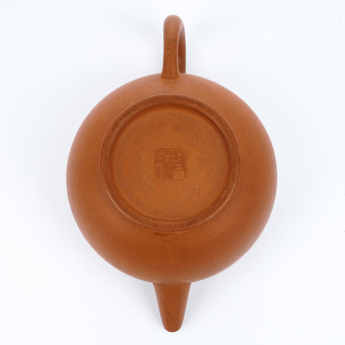 曹铭鸣 肩线宫灯壶 紫砂壶 1998年 约380cc 约高100mm