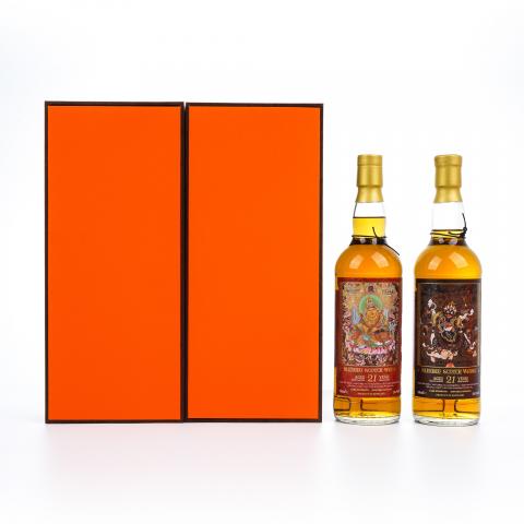 苏格兰调和威士忌 21年 2004-2025 馆藏唐卡艺术系列 桶强2支组