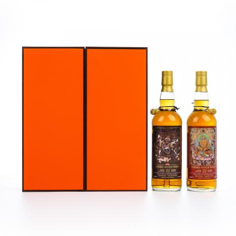 苏格兰调和威士忌 21年 2004-2025 馆藏唐卡艺术系列 桶强700ml*2