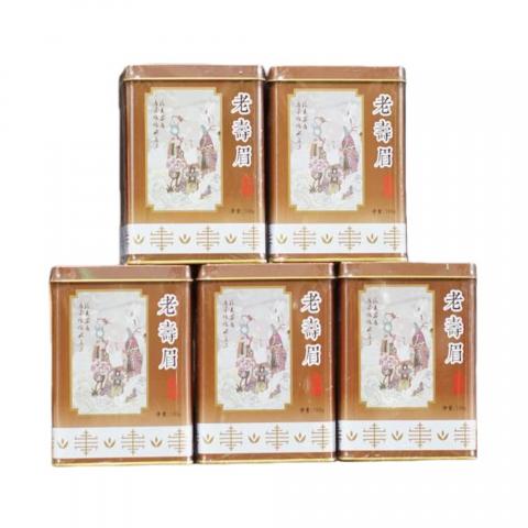 2000年 出口级福鼎白茶 老寿眉 5罐*100克
