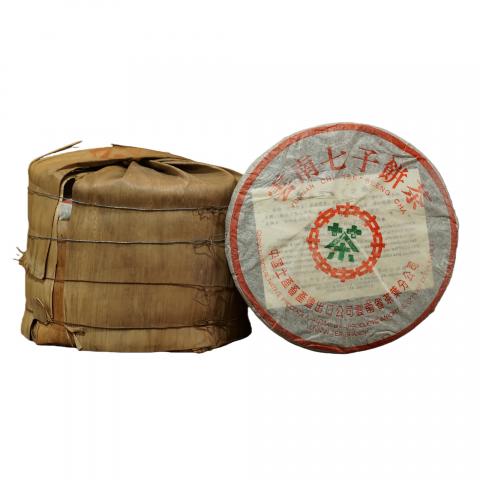 2000年初 大七版 绿印一提 单饼357克，一提2499克