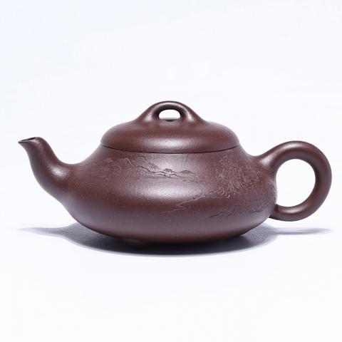 殷嘉悦 汉棠石瓢壶 紫砂壶 220cc