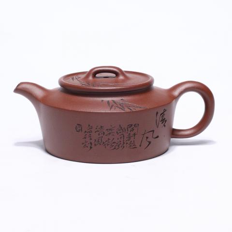 殷嘉悦 镜瓦壶 紫砂壶 180cc