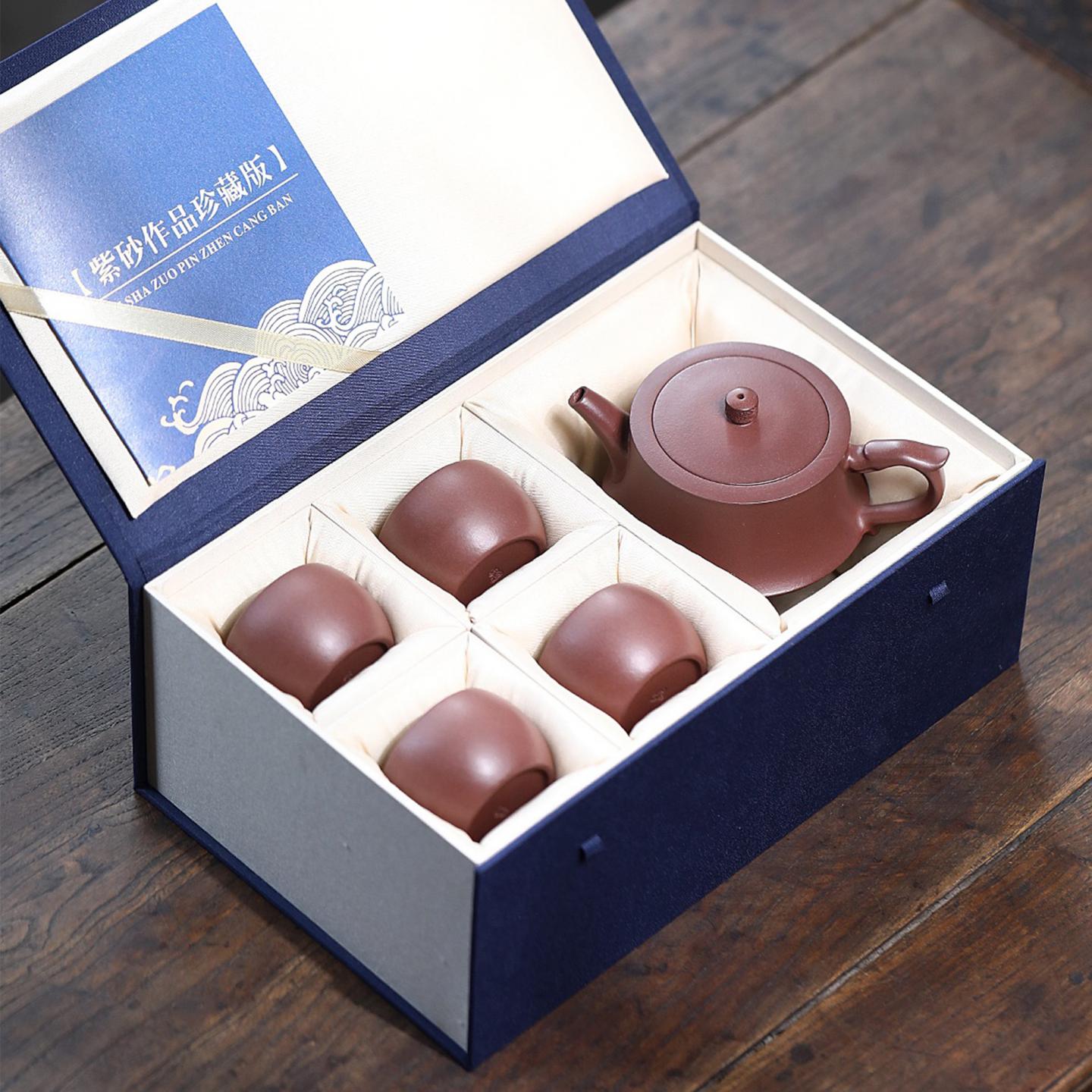 杨菲 精品套组《柱础壶》 紫砂壶 230cc