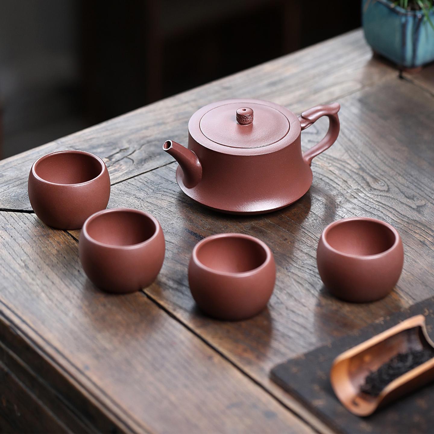 杨菲 精品套组《柱础壶》 紫砂壶 230cc