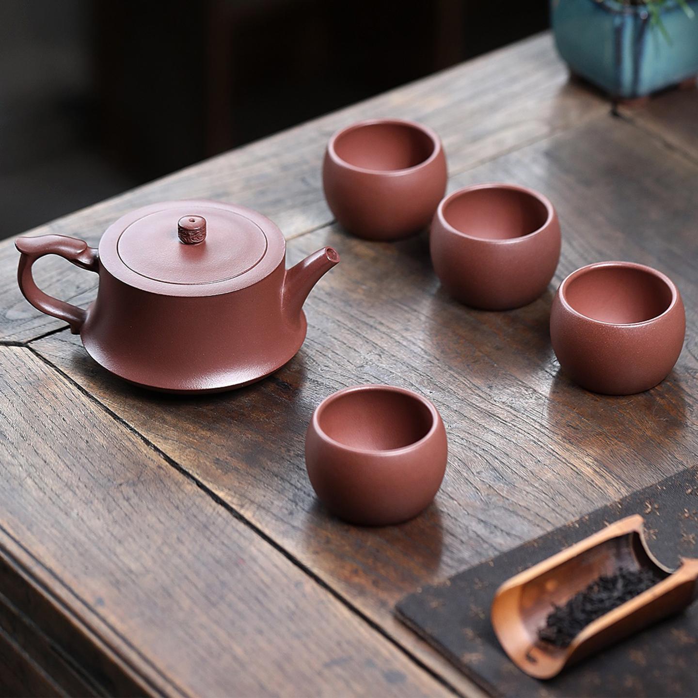 杨菲 精品套组《柱础壶》 紫砂壶 230cc