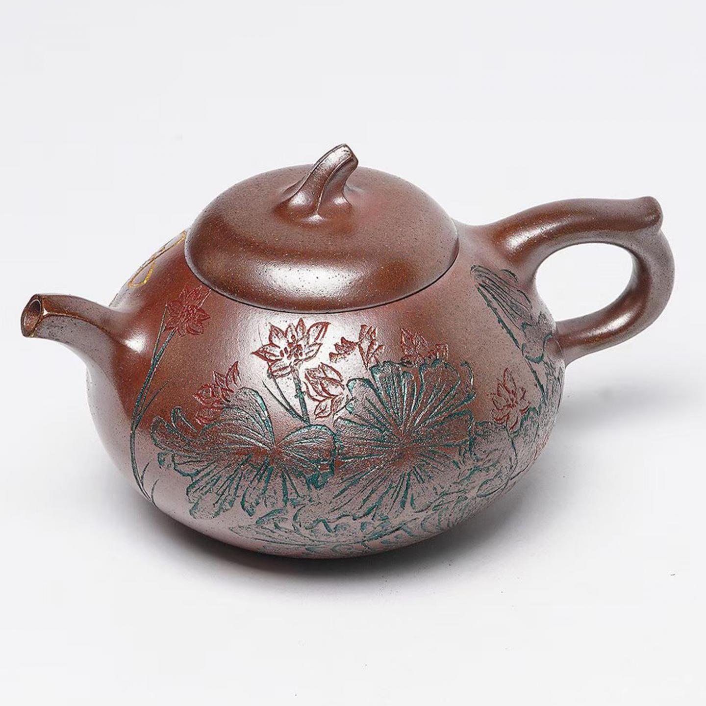 范勤君 莲韵茄瓜 紫砂壶 340cc