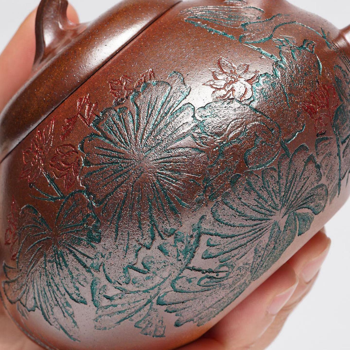 范勤君 莲韵茄瓜 紫砂壶 340cc