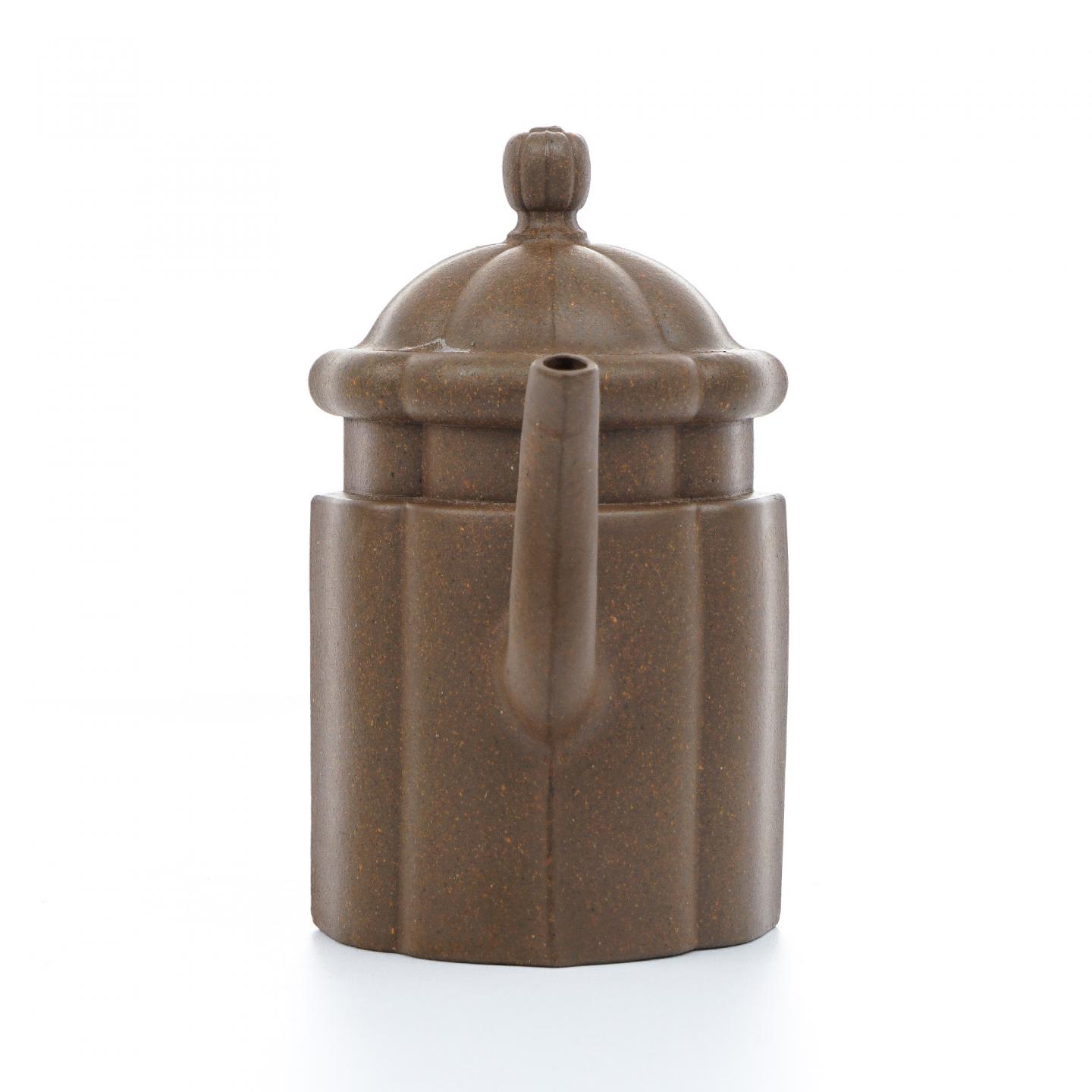 袁江强（九瀚） 明式菱花壶 紫砂壶 2017年 约160cc 高约104mm