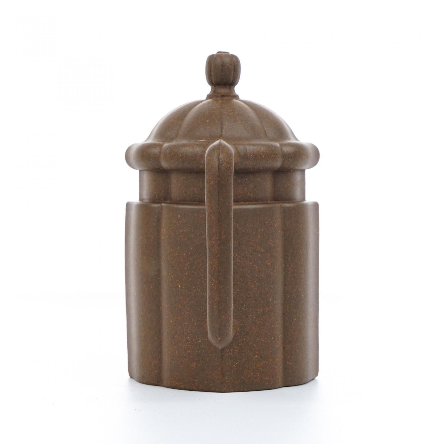 袁江强（九瀚） 明式菱花壶 紫砂壶 2017年 约160cc 高约104mm