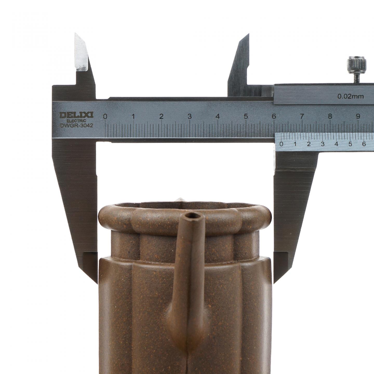 袁江强（九瀚） 明式菱花壶 紫砂壶 2017年 约160cc 高约104mm