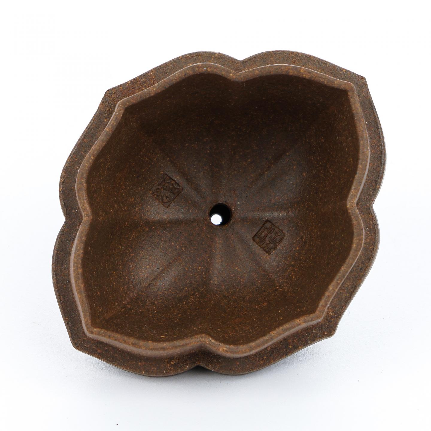 袁江强（九瀚） 明式菱花壶 紫砂壶 2017年 约160cc 高约104mm