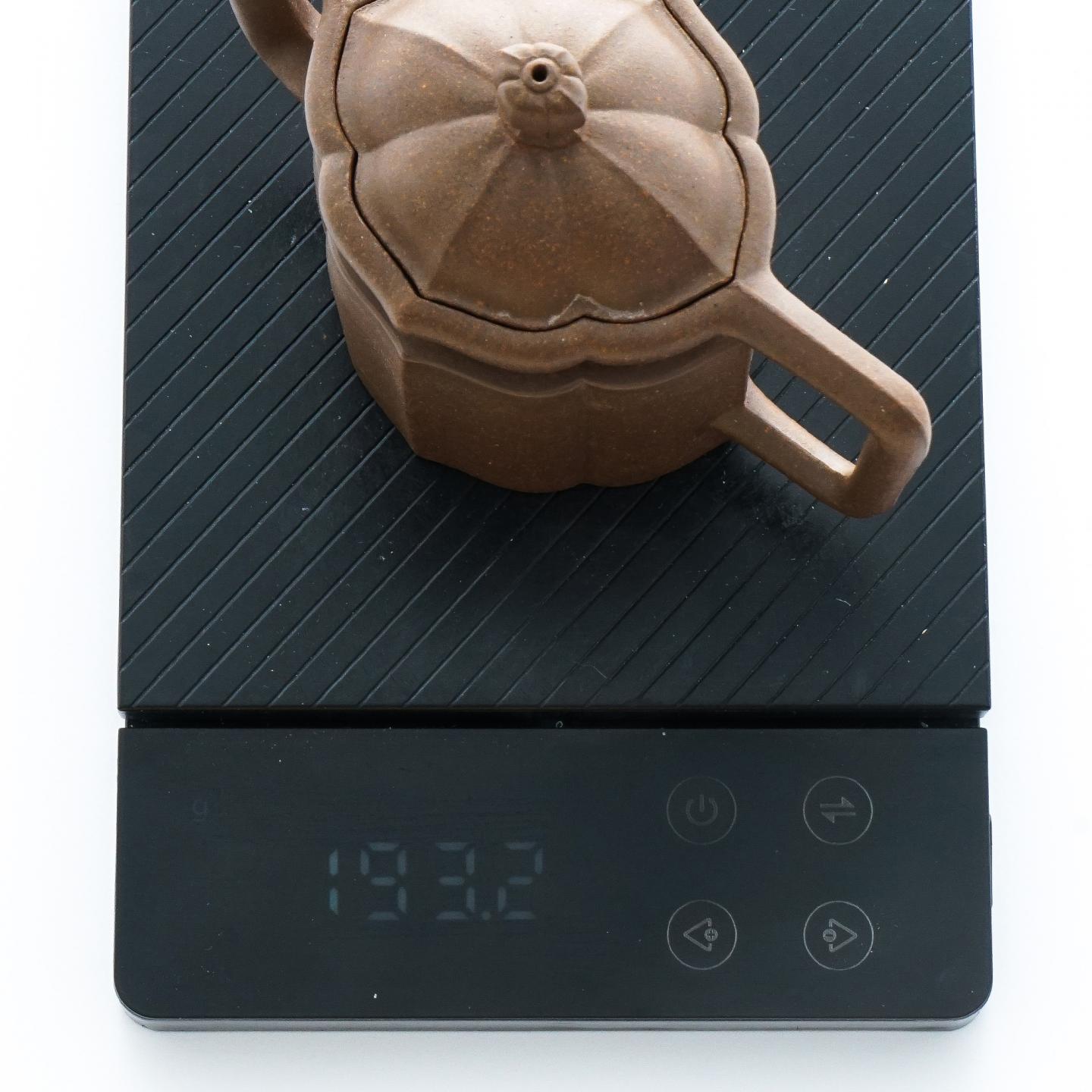 袁江强（九瀚） 明式菱花壶 紫砂壶 2017年 约160cc 高约104mm