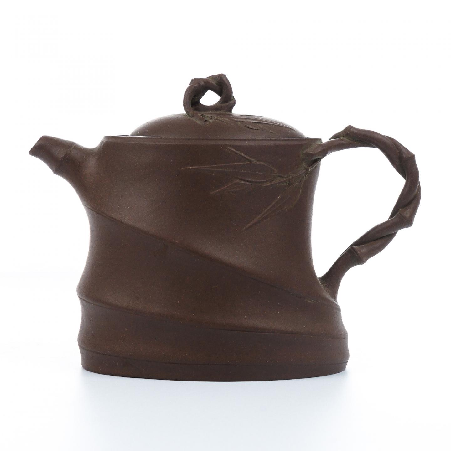 老一厂壶 风竹壶 紫砂壶 约80年代 约240cc 高约98mm